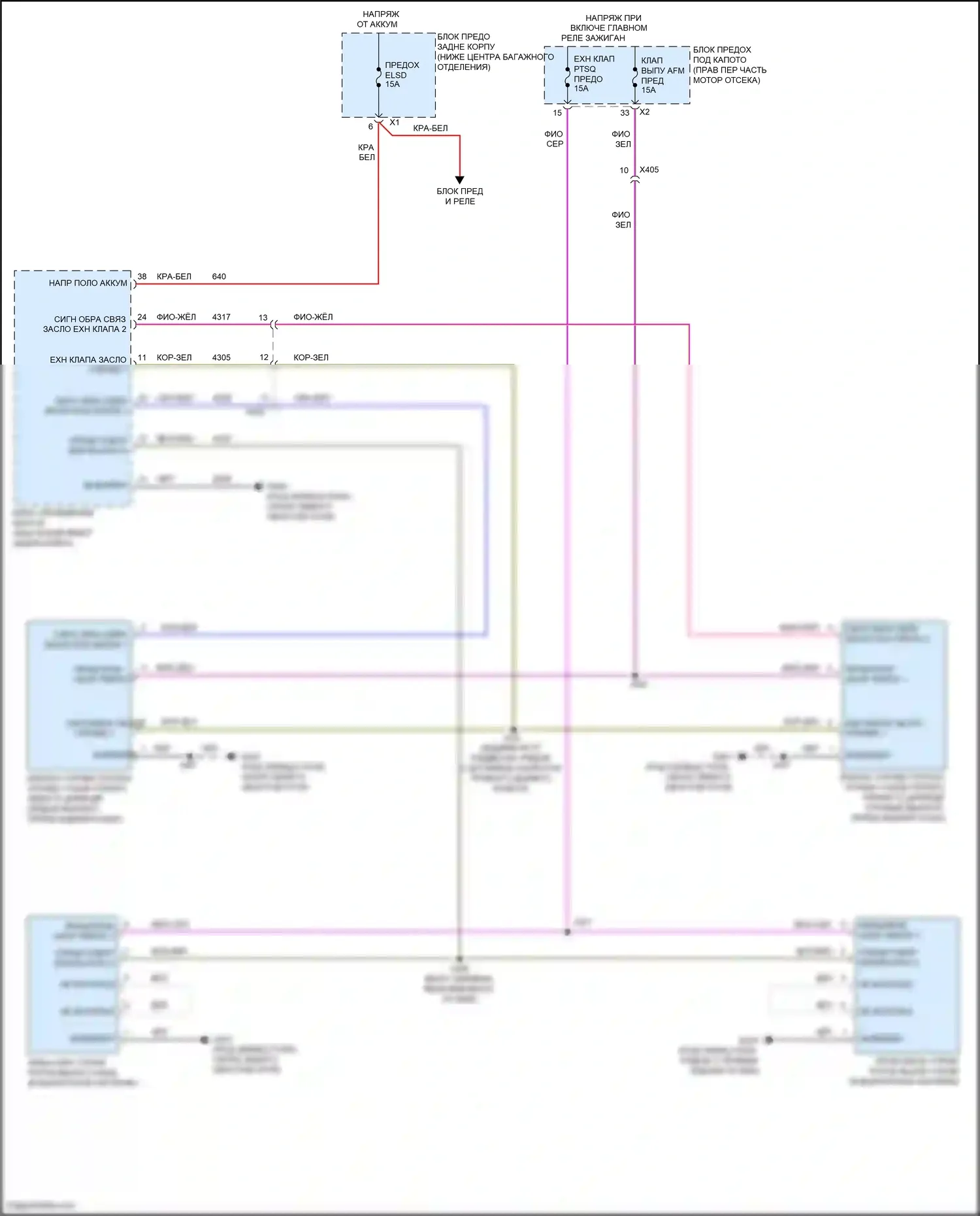Camaro Chevrolet VI (2015-2018): Электросхема электронного глушителя 