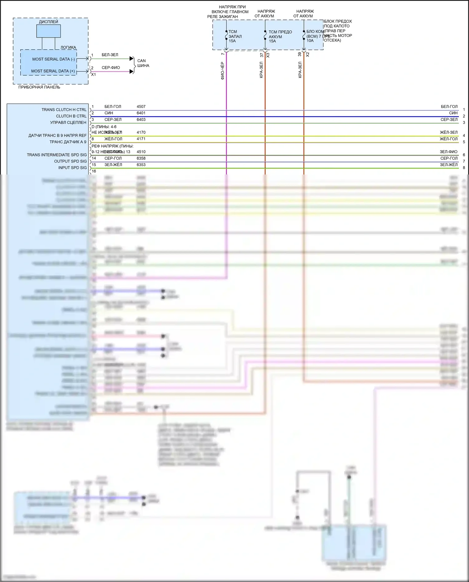 Camaro Chevrolet VI (2015-2018): Электросхема акпп, 8 скоростей (1 из 3) 