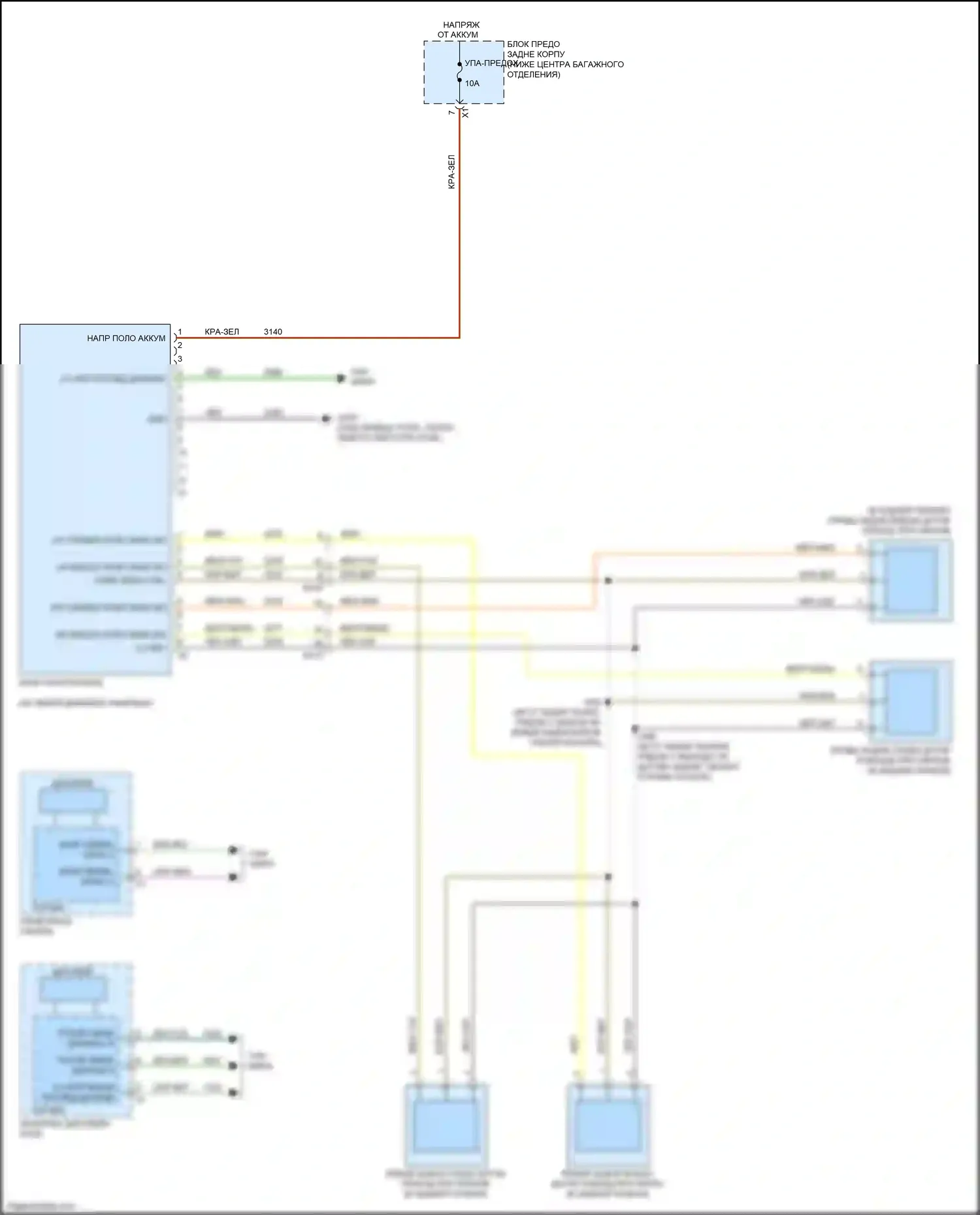 Camaro Chevrolet VI (2015-2018): Электросхема парктроника 