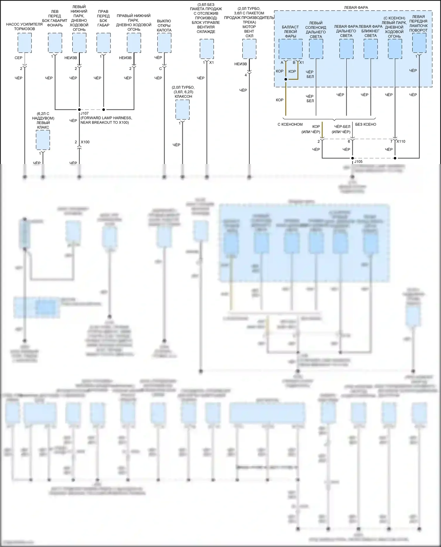 Camaro Chevrolet VI (2015-2018): Электросхема разводки массы (1 из 6) 