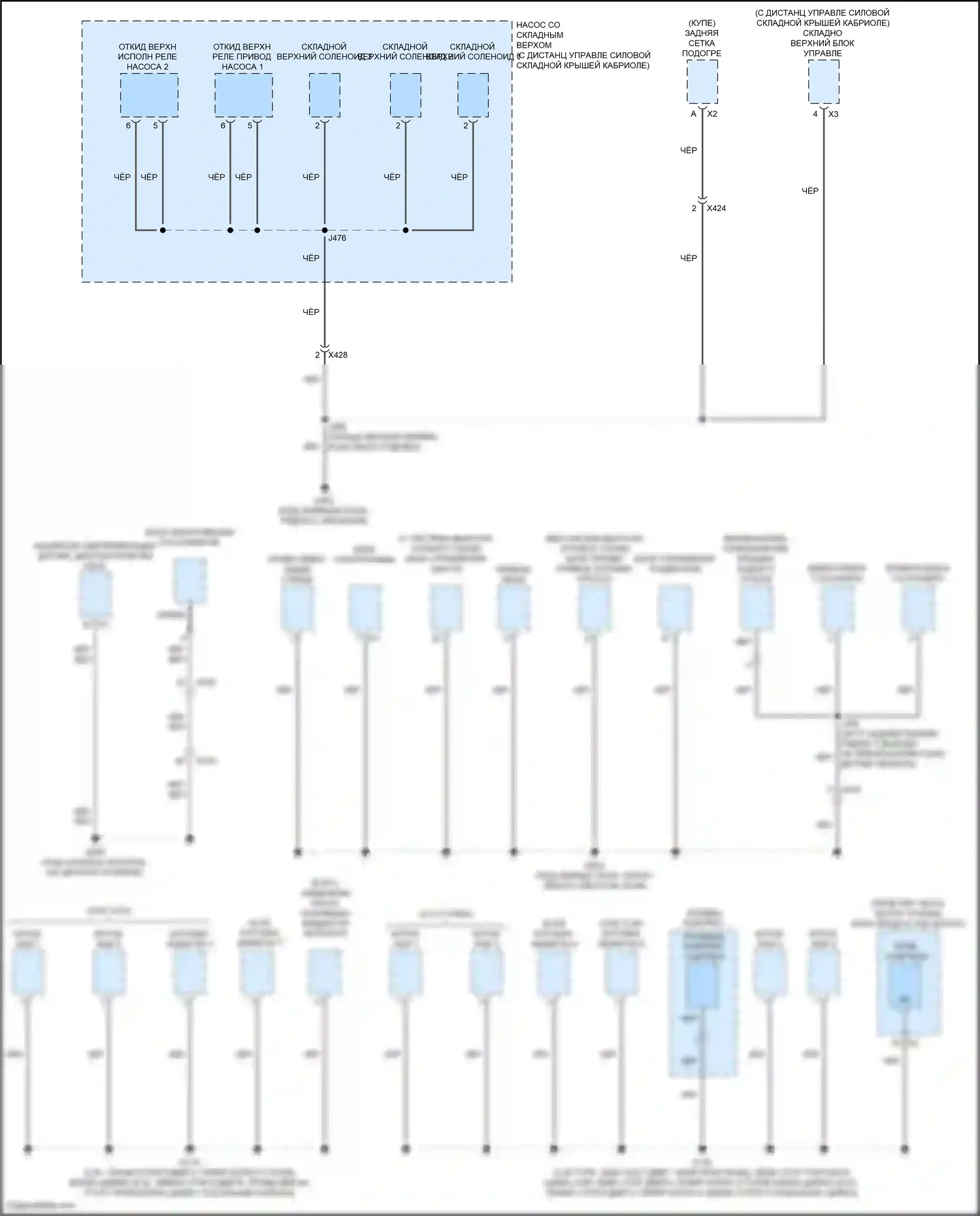 Camaro Chevrolet VI (2015-2018): Электросхема разводки массы (3 из 6) 