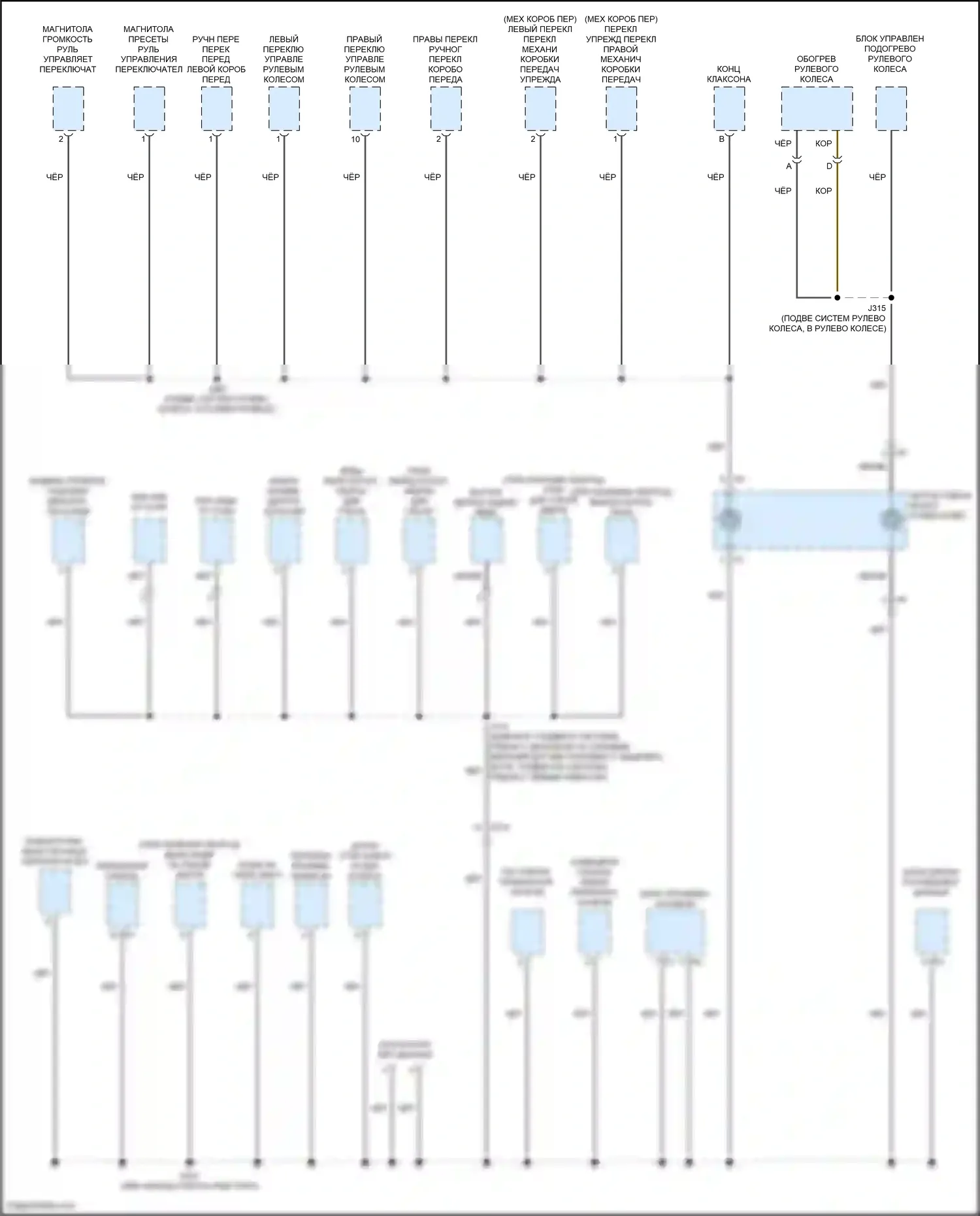 Camaro Chevrolet VI (2015-2018): Электросхема разводки массы (4 из 6) 