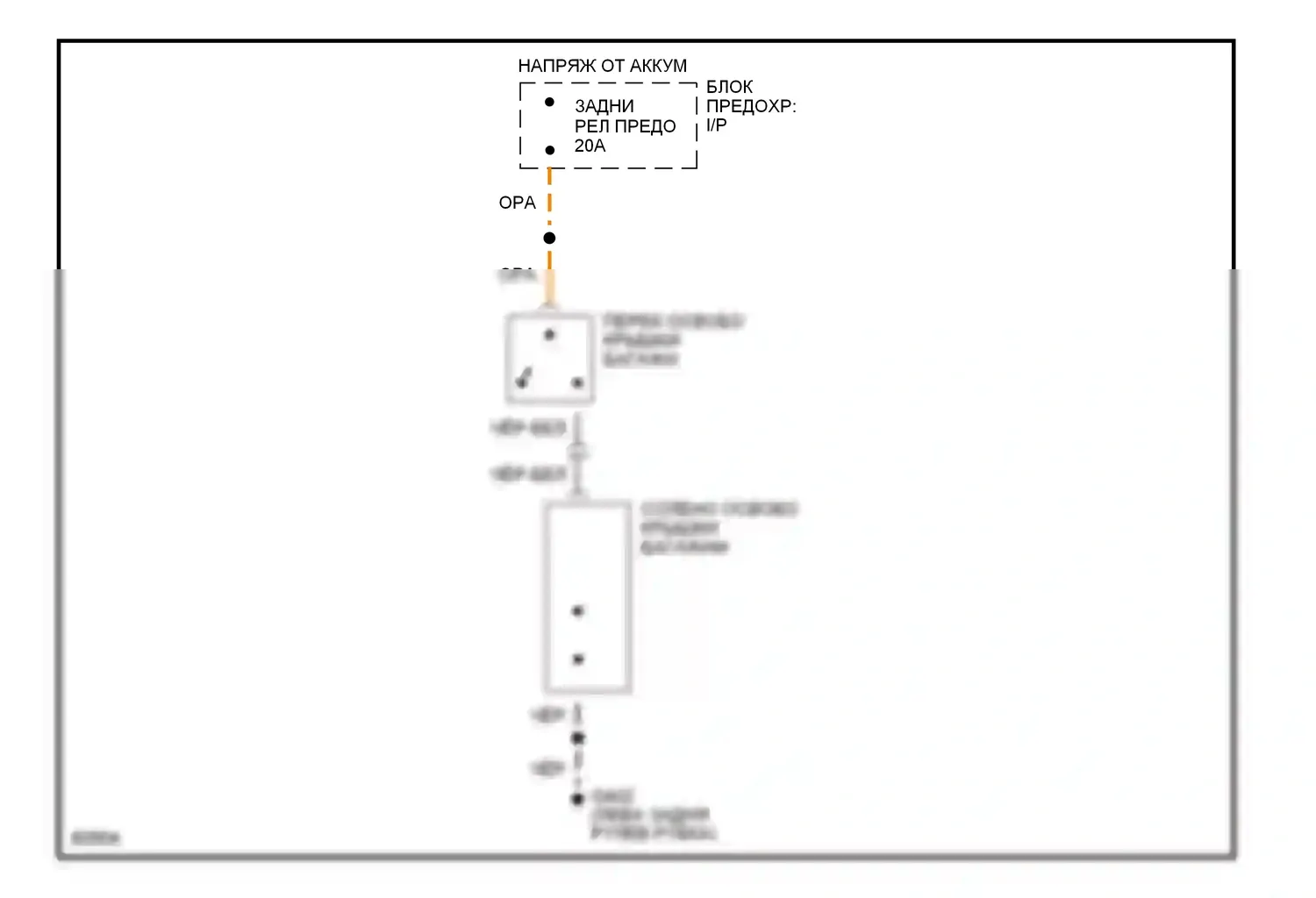 Caprice Chevrolet IV (1990-1996): Электросхема расцепителя багажника, без бесключевого доступа 