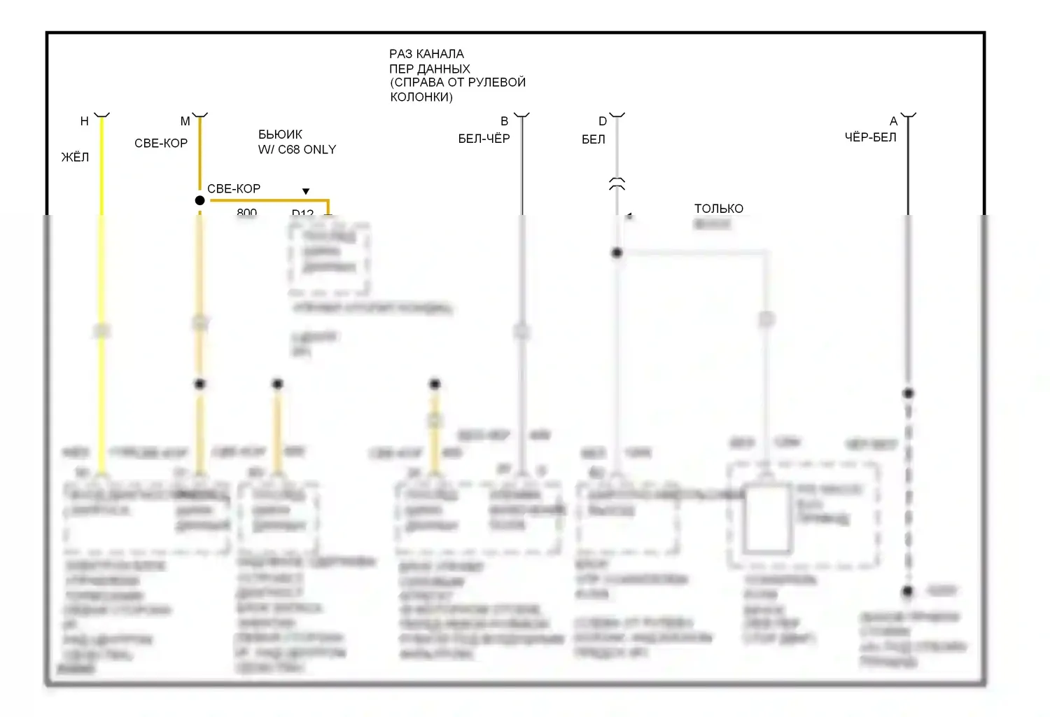 Caprice Chevrolet IV (1990-1996): Электросхема диагностического разхъема 