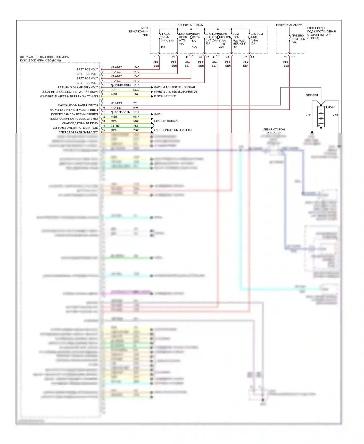 Captiva Chevrolet I рестайлинг 2 (2013-2016): Электросхема блоков управления кузовом (1 из 2) 