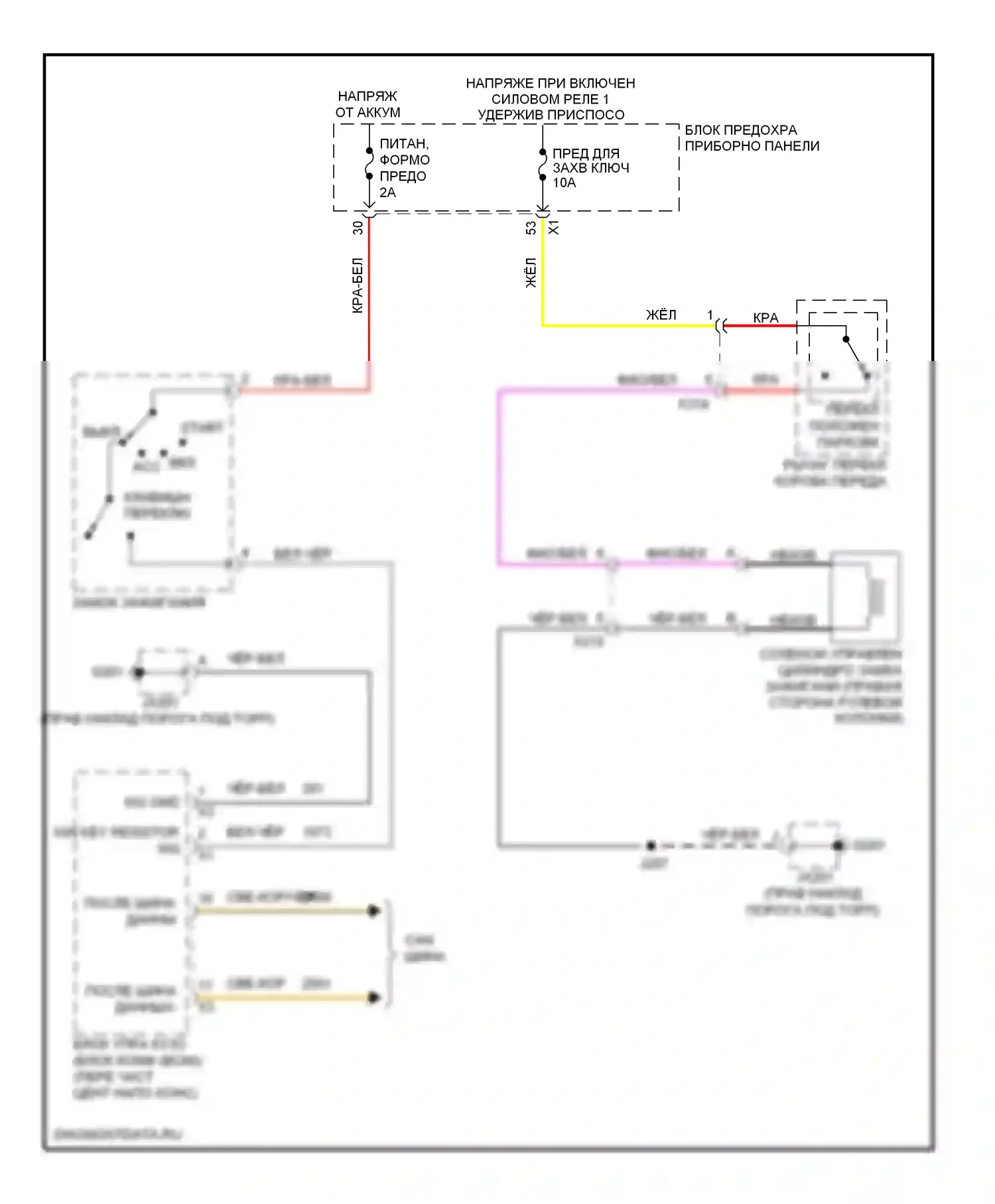 Captiva Chevrolet I рестайлинг 2 (2013-2016): Электросхема электромагнита замка зажигания 