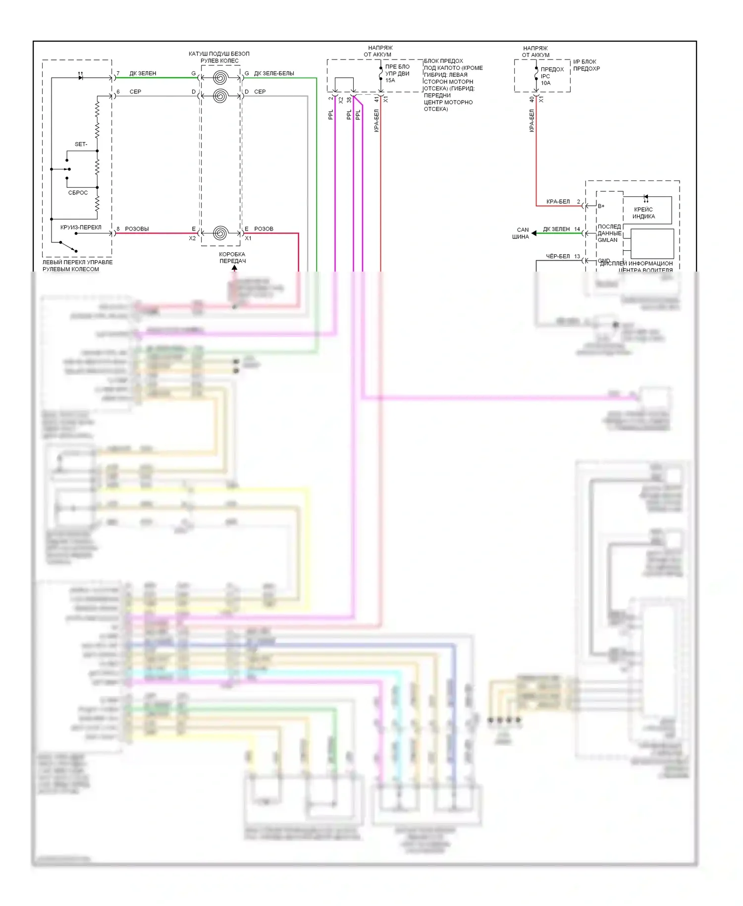 Captiva Chevrolet I рестайлинг 2 (2013-2016): Электросхема круиз-контроля 