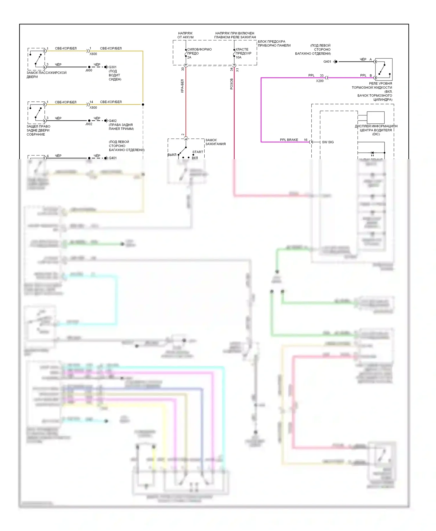 Captiva Chevrolet I рестайлинг 2 (2013-2016): Электросхема помощников водителя 