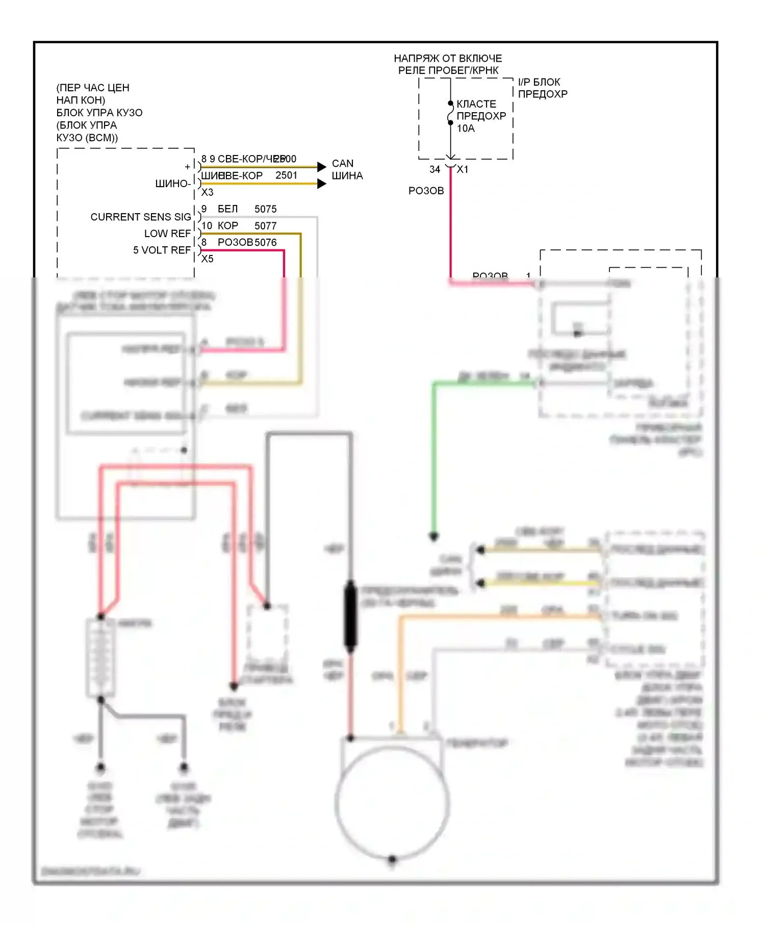Captiva Chevrolet I рестайлинг 2 (2013-2016): Электросхема генератора 
