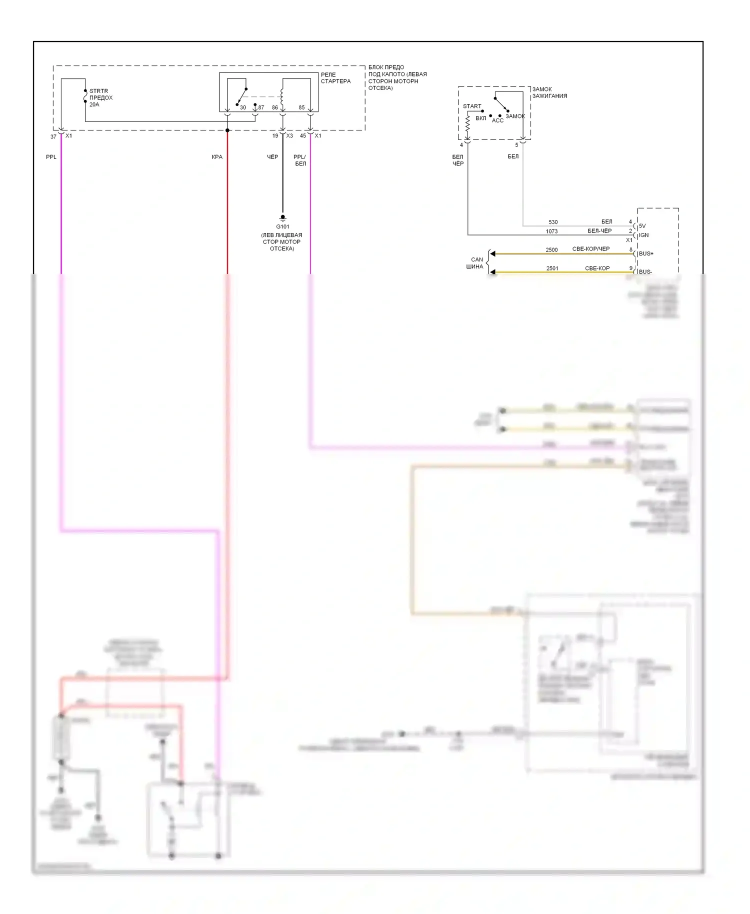 Captiva Chevrolet I рестайлинг 2 (2013-2016): Электросхема стартера 
