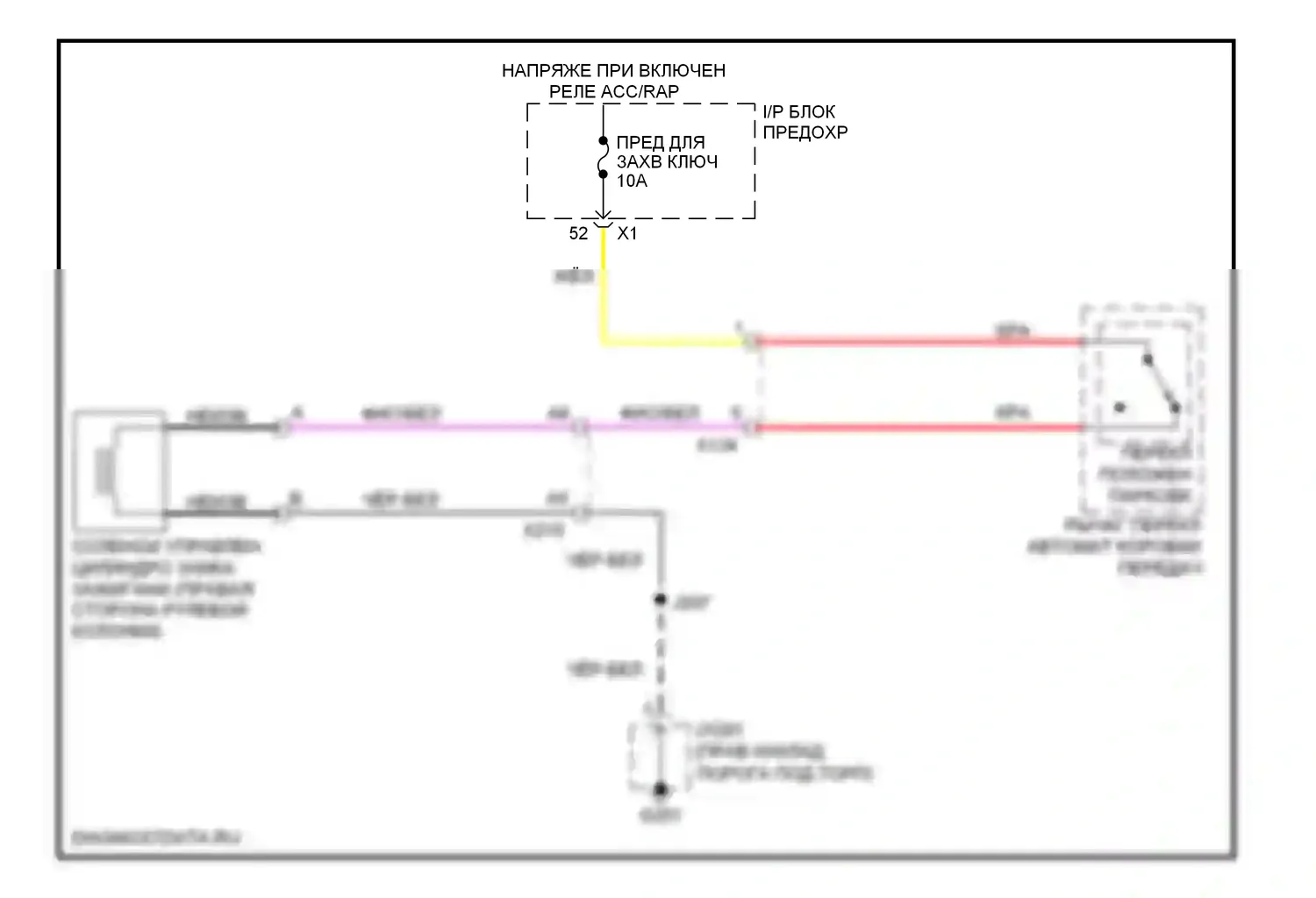 Captiva Chevrolet I рестайлинг (2011-2013): Электросхема электромагнита замка зажигания 