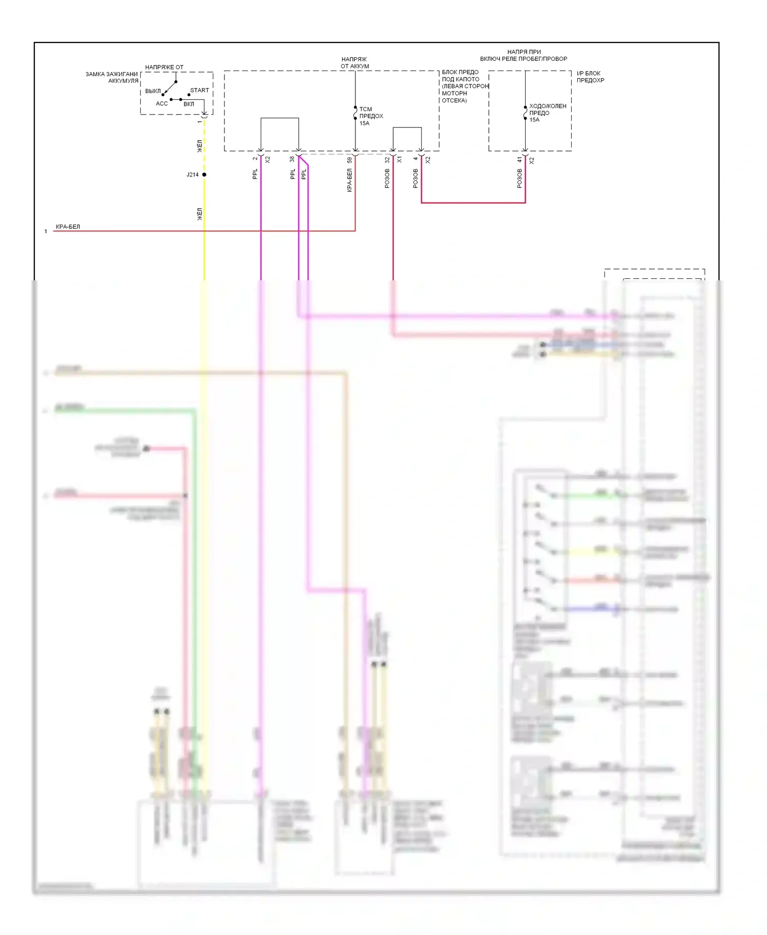 Captiva Chevrolet I рестайлинг (2011-2013): Электросхема автоматической коробки передач (2 из 2) 