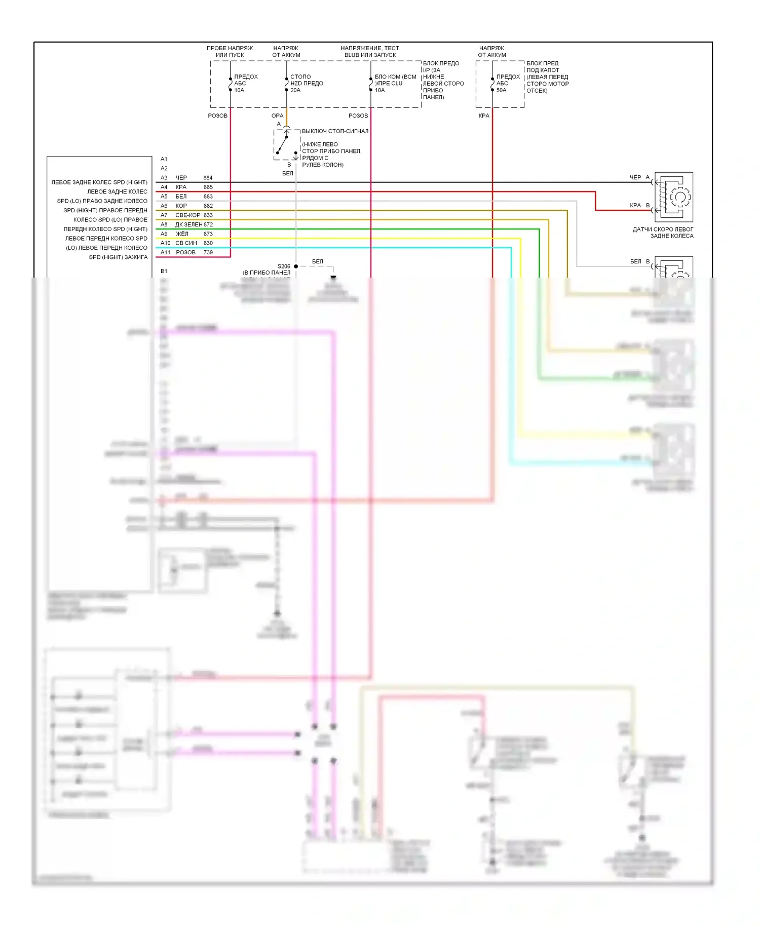 Cavalier Chevrolet III (1995-2005): Антиблокировочная система abs электросхема 