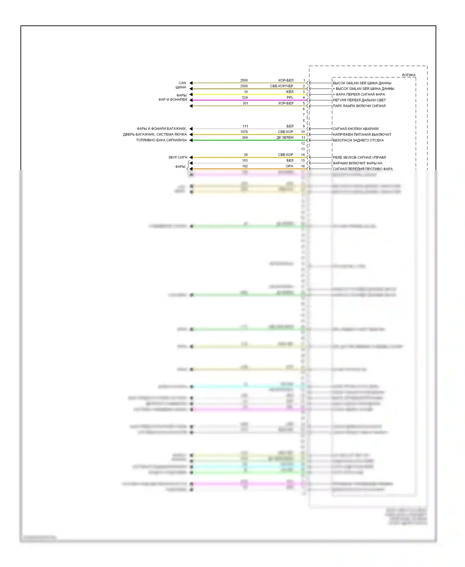 Cobalt Chevrolet I (2004-2010): Электросхема блоков управления кузовом (4 из 4) 