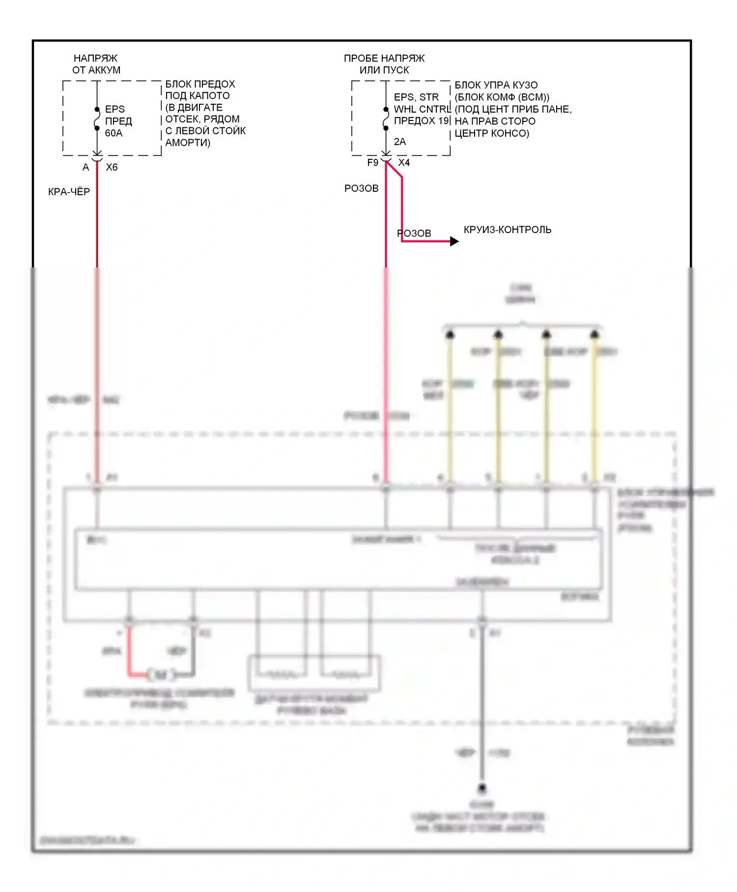 Cobalt Chevrolet I (2004-2010): Электросхема электроусилителя руля 