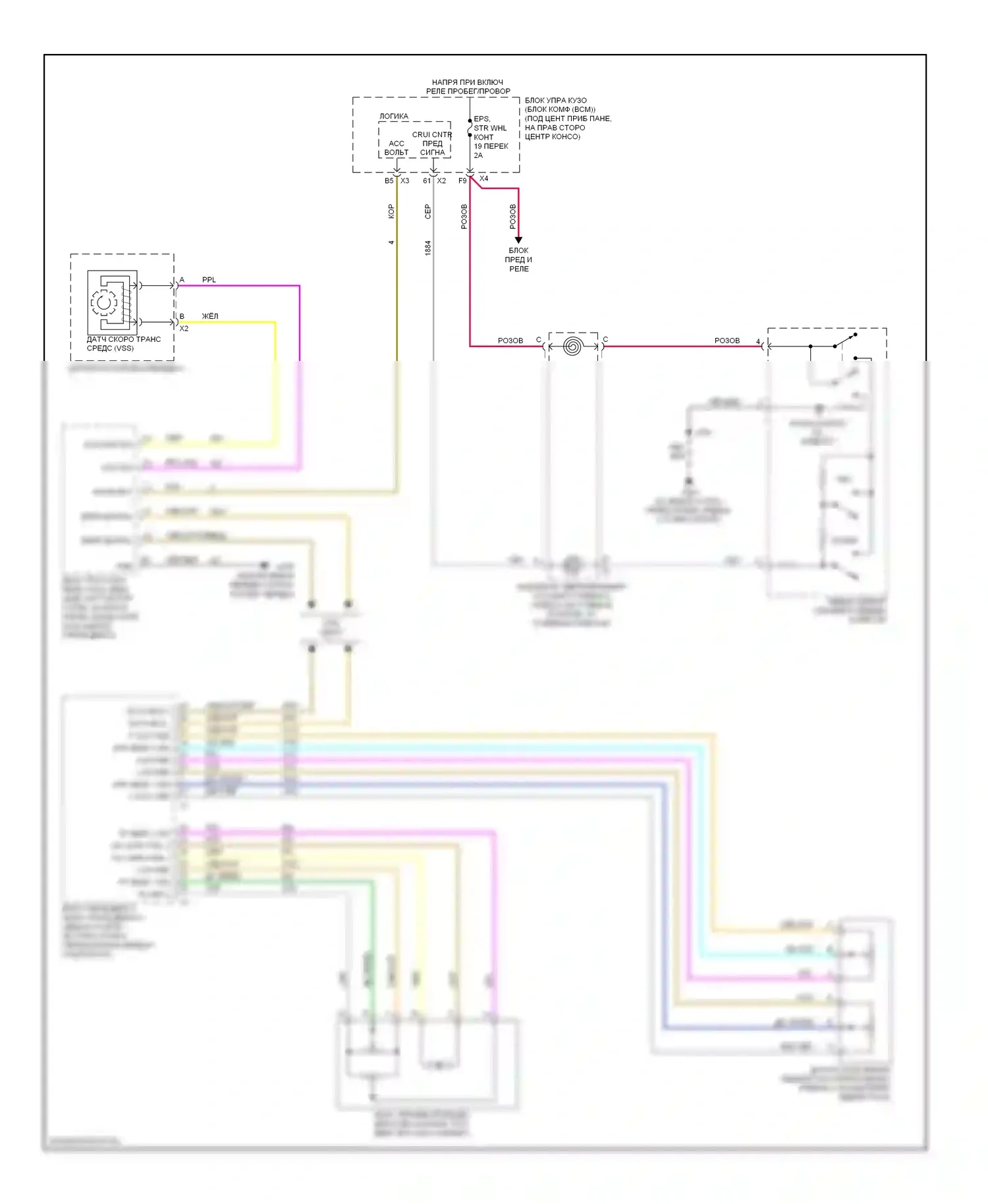 Cobalt Chevrolet I (2004-2010): Электросхема круиз-контроля, автоматическая коробка передач 