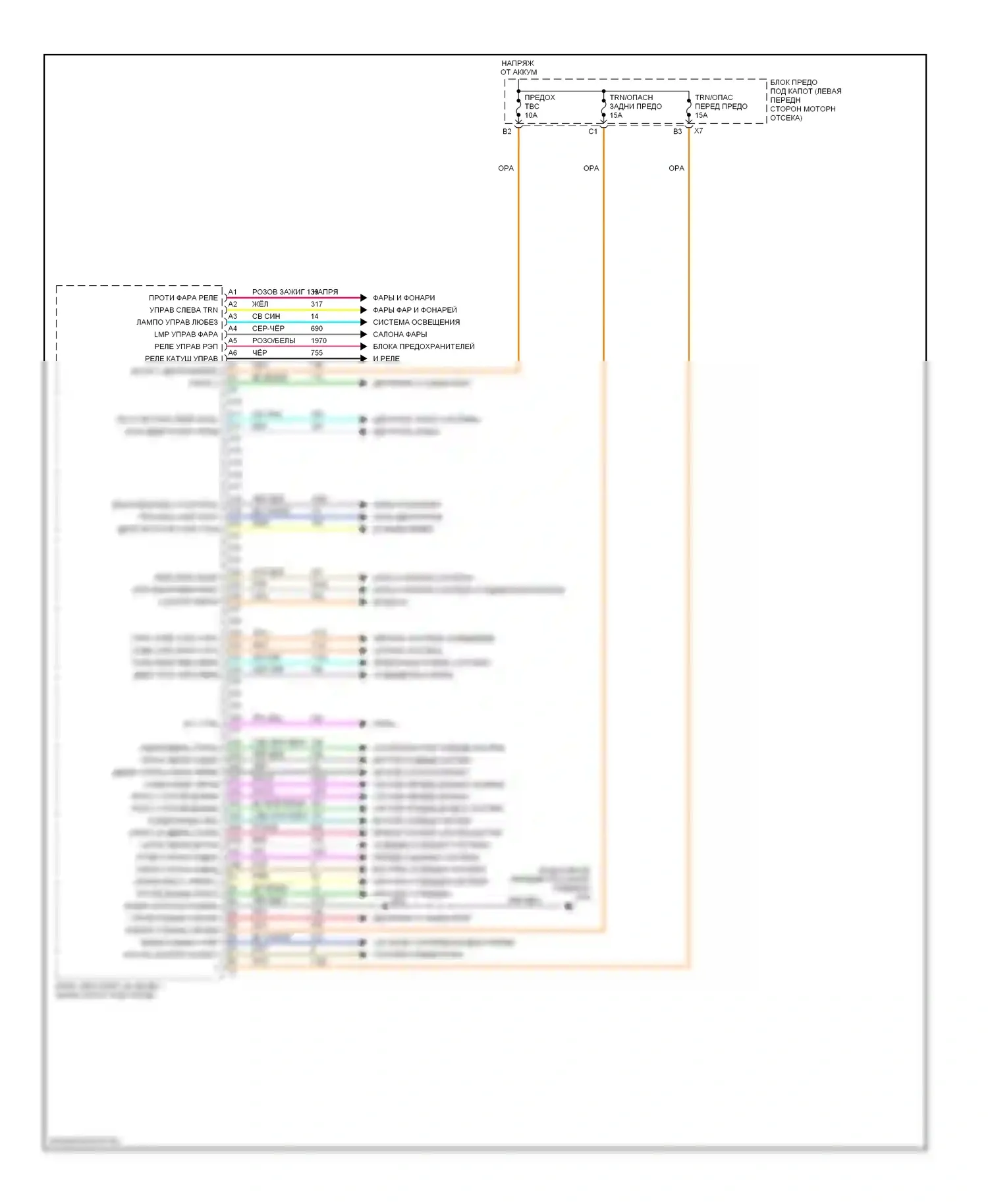 Colorado Chevrolet I (2004-2012): Электросхема блоков управления кузовом (1 из 2) 