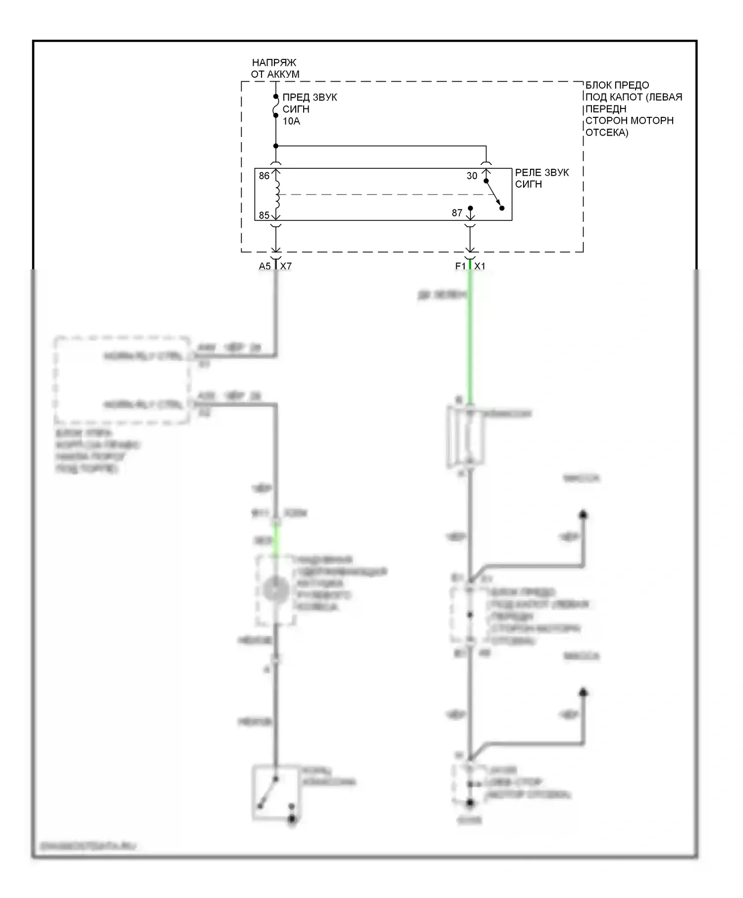 Colorado Chevrolet I (2004-2012): Электросхема клаксона 