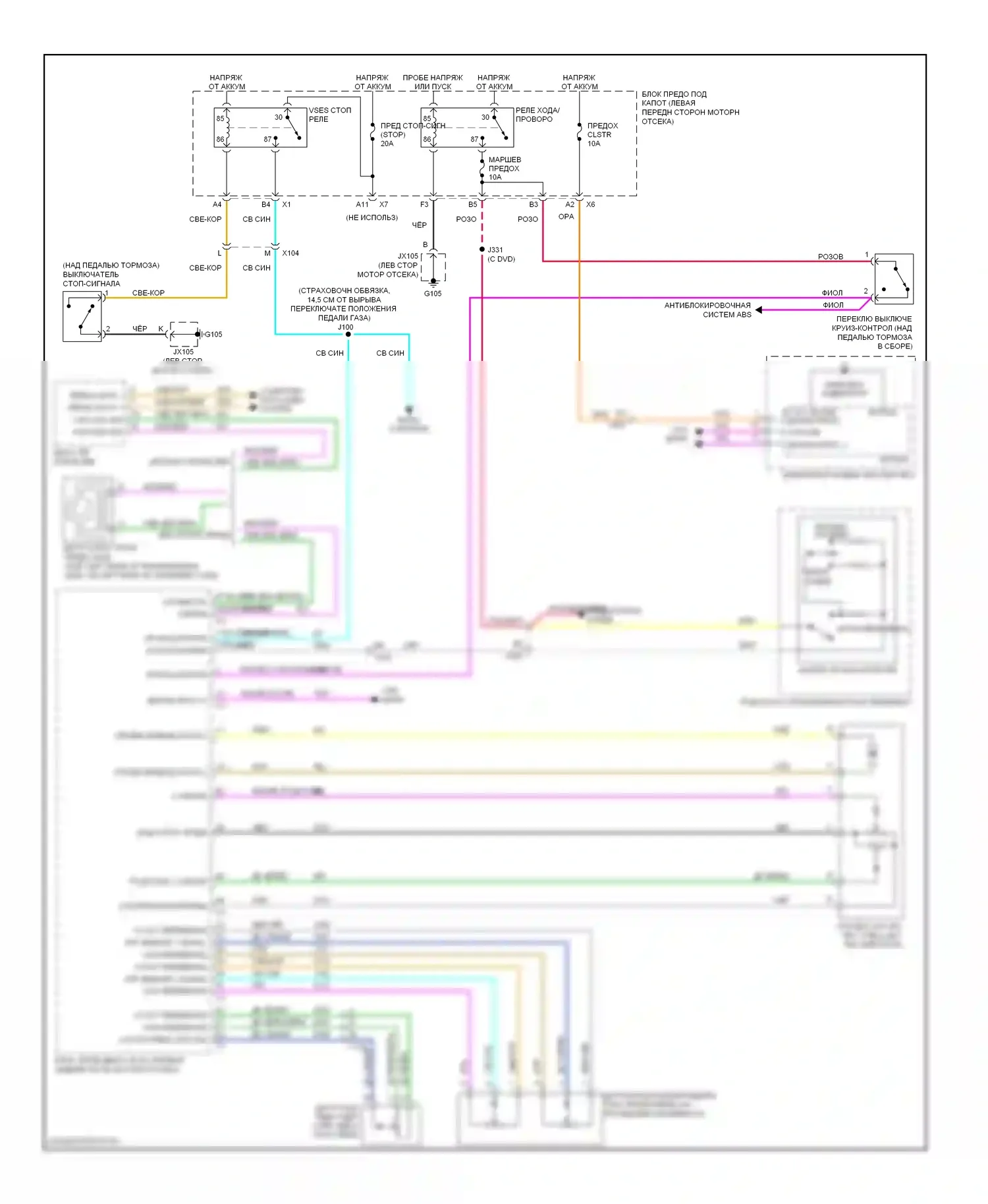 Colorado Chevrolet I (2004-2012): Электросхема круиз-контроля 
