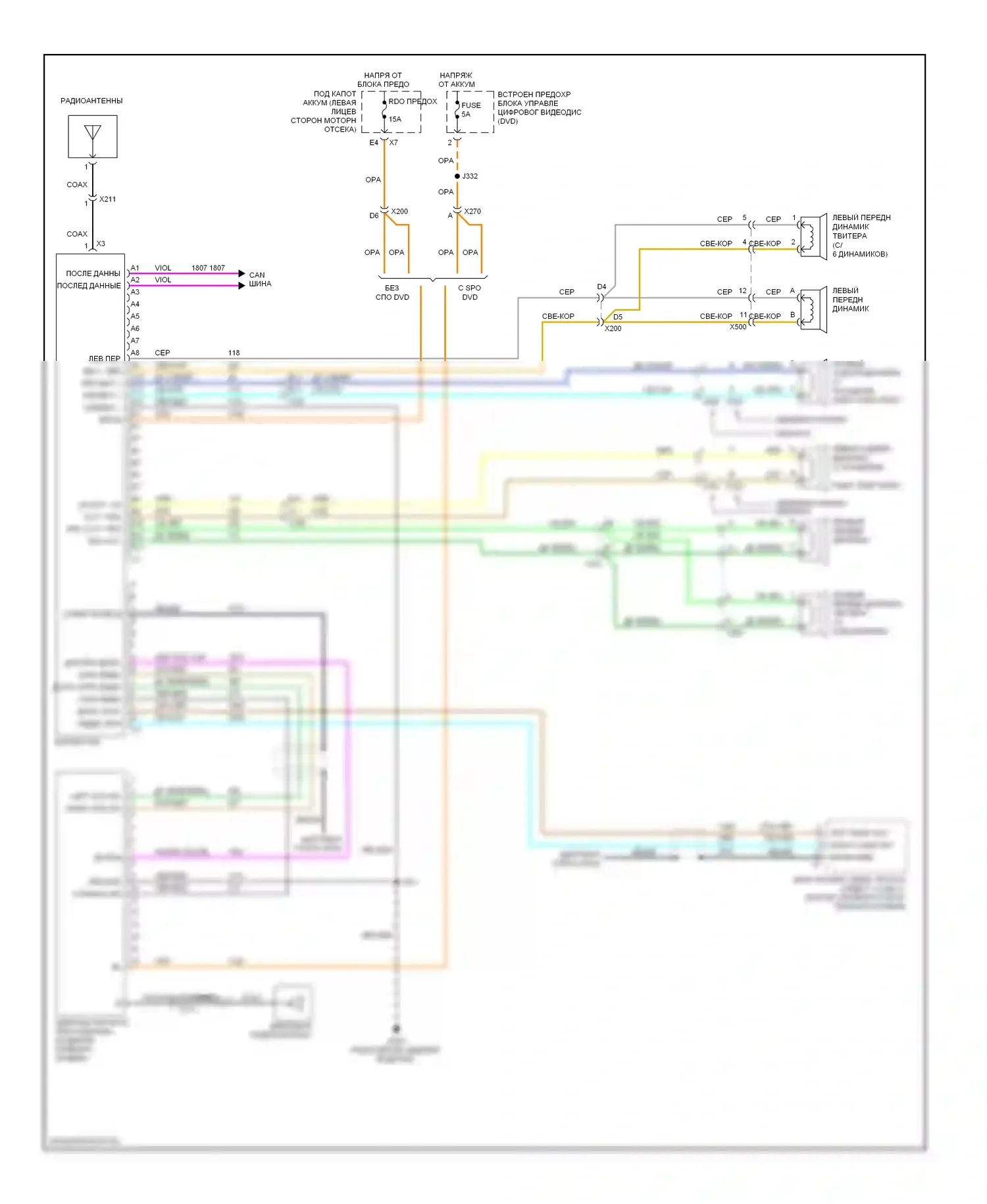 Colorado Chevrolet I (2004-2012): Электросхема магнитолы 