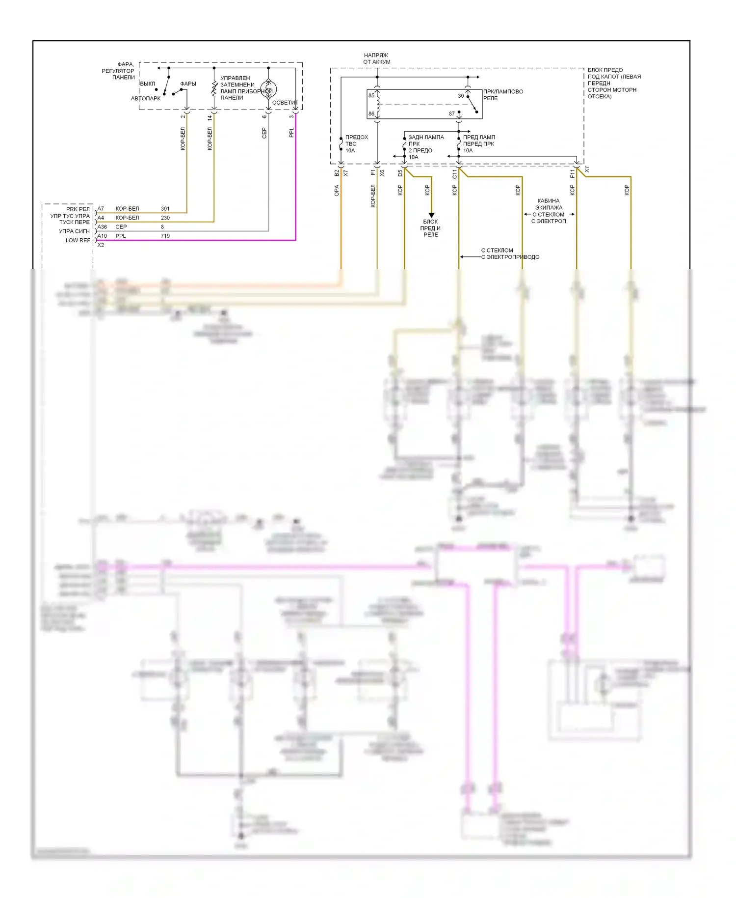 Colorado Chevrolet I (2004-2012): Электросхема подсветки приборной панели 