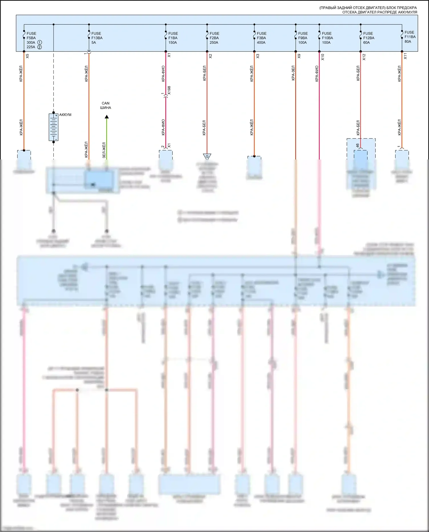 Colorado Chevrolet III (2023-2024): Электросхема блока предохранителей реле (1 из 9) 