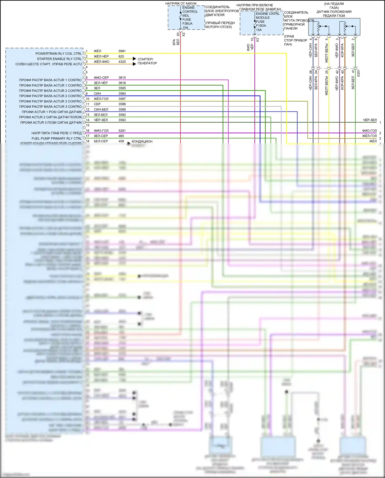 Colorado Chevrolet III (2023-2024): Электросхема двигателя 2.7l vin k (1 из 8) 