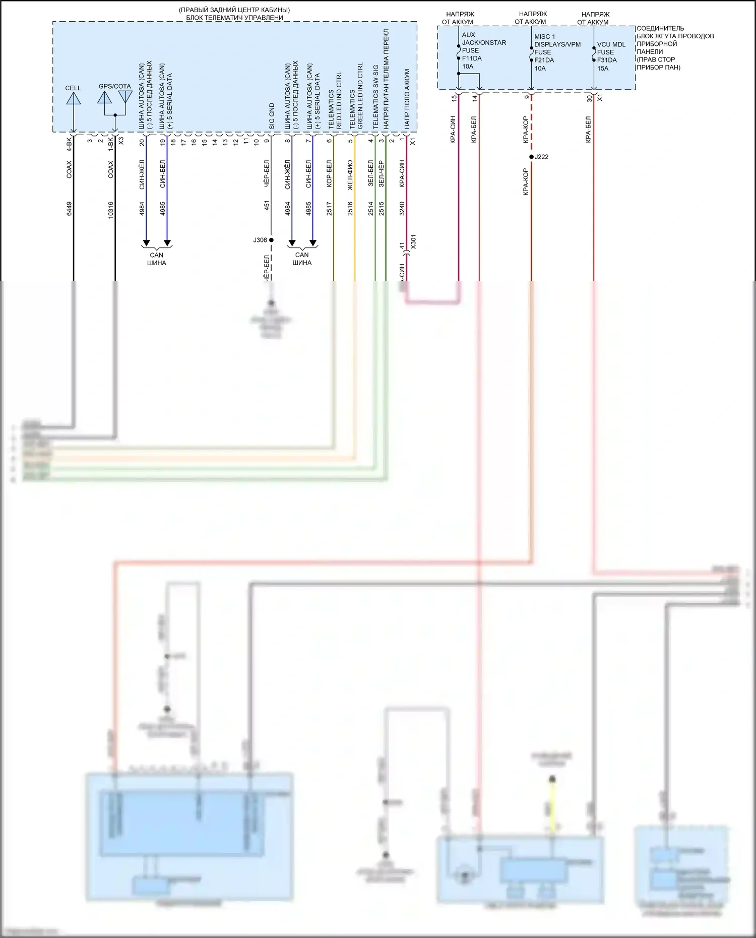 Colorado Chevrolet III (2023-2024): Электросхема магнитолы, с усилителем (2 из 5) 