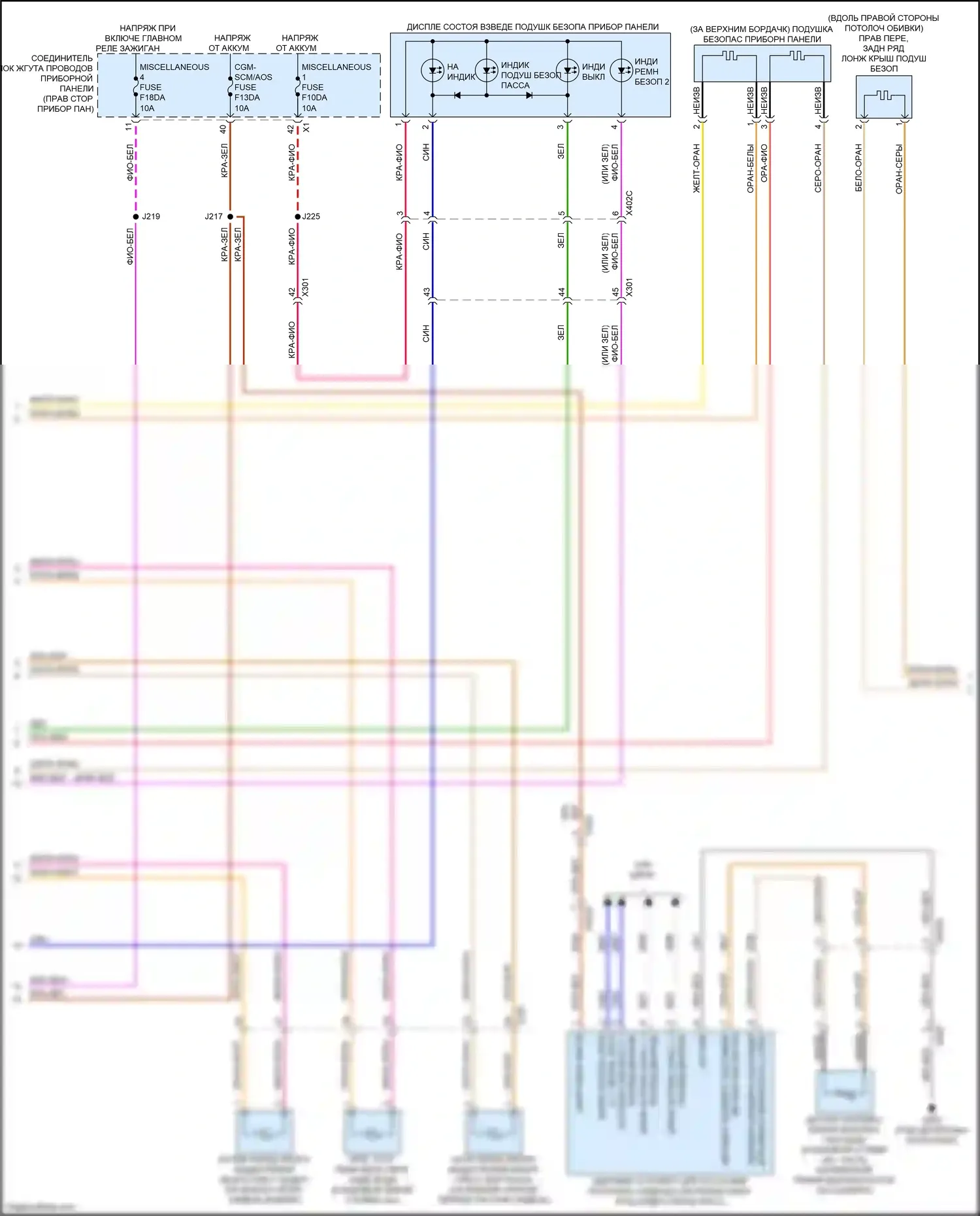 Colorado Chevrolet III (2023-2024): Электросхема подушек безопасности (2 из 3) 
