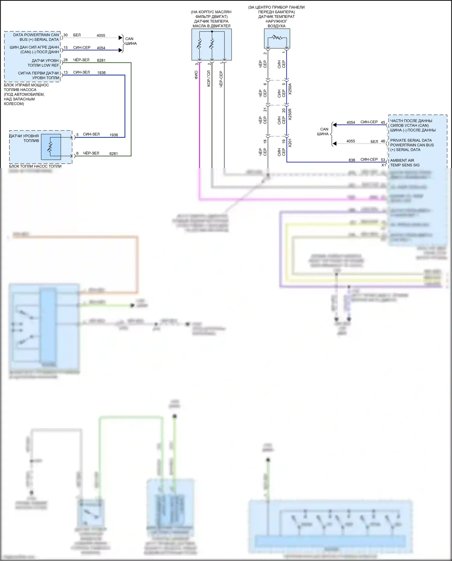 Colorado Chevrolet III (2023-2024): Электросхема приборной панели (2 из 3) 