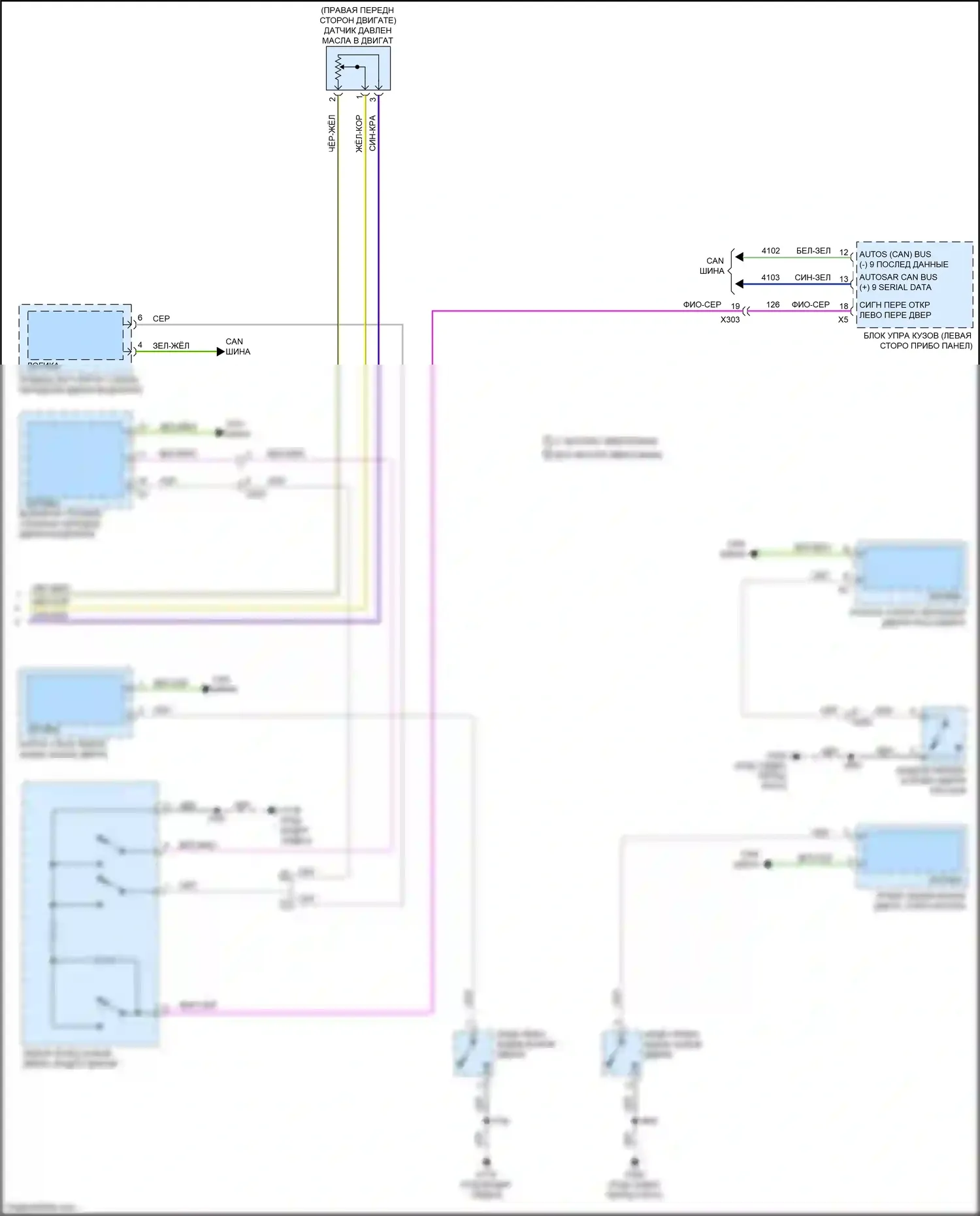 Colorado Chevrolet III (2023-2024): Электросхема приборной панели (3 из 3) 