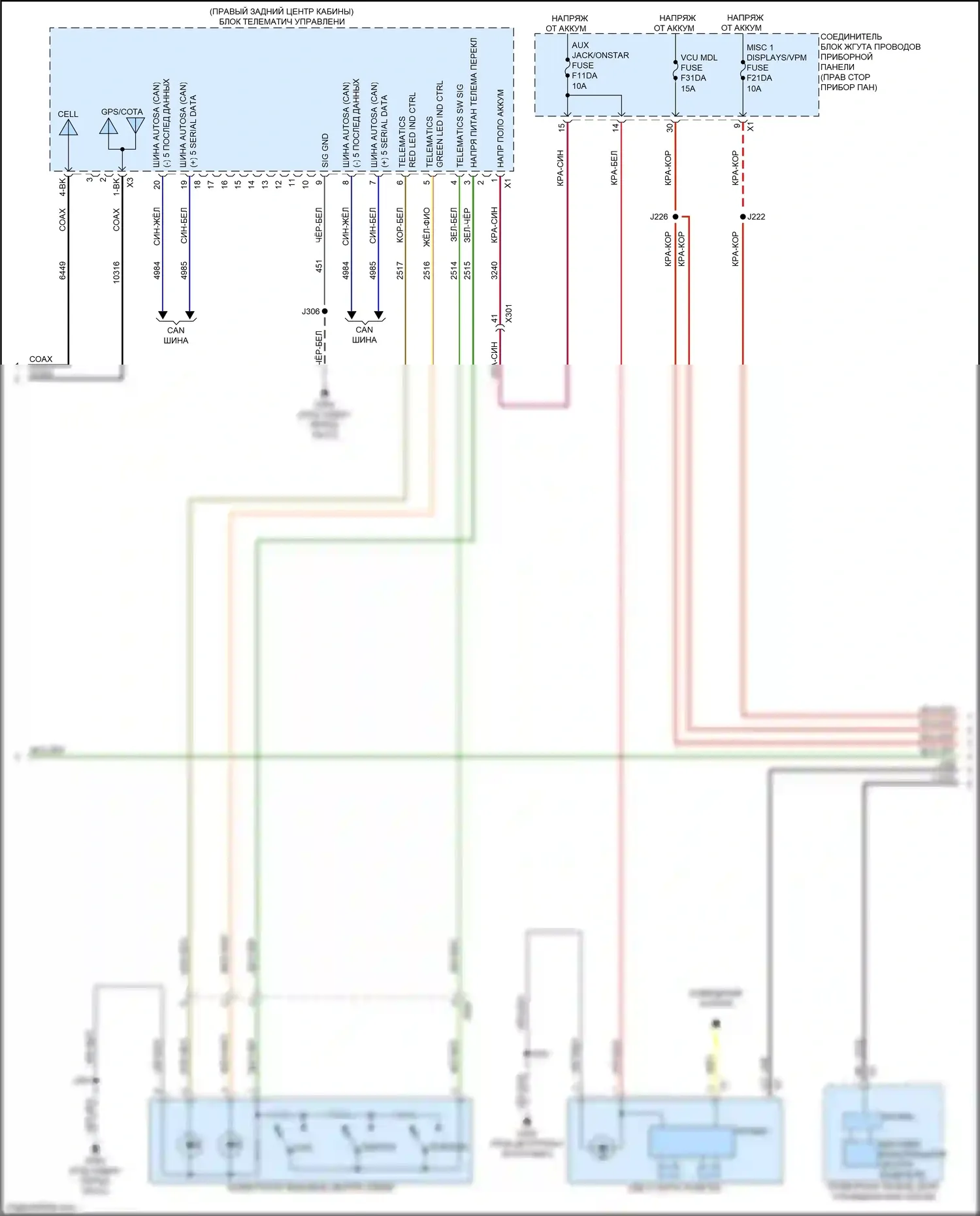 Colorado Chevrolet III (2023-2024): Электросхема навигации, без усилителя (2 из 4) 