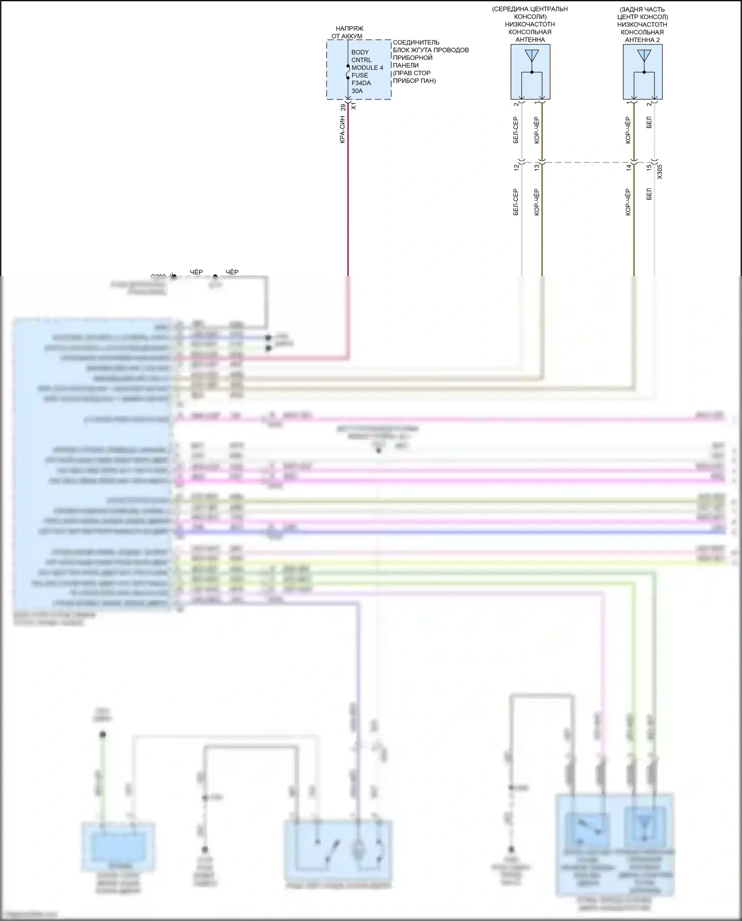 Colorado Chevrolet III (2023-2024): Электросхема центрального замка, с пассивным бесключевым доступом (1 из 4) 