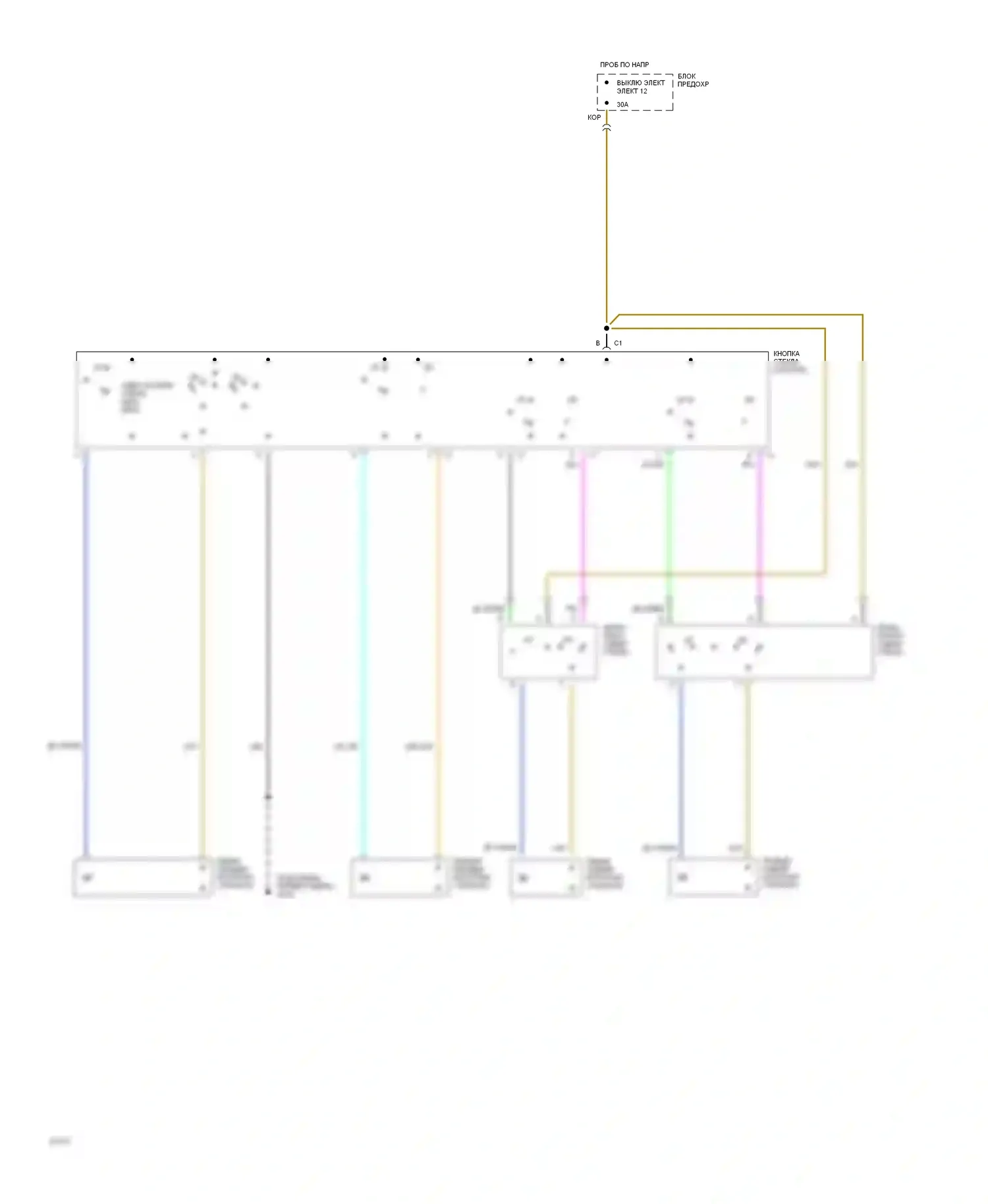 Corsica Chevrolet I (1987-1996): Электросхема стеклоподъемника 