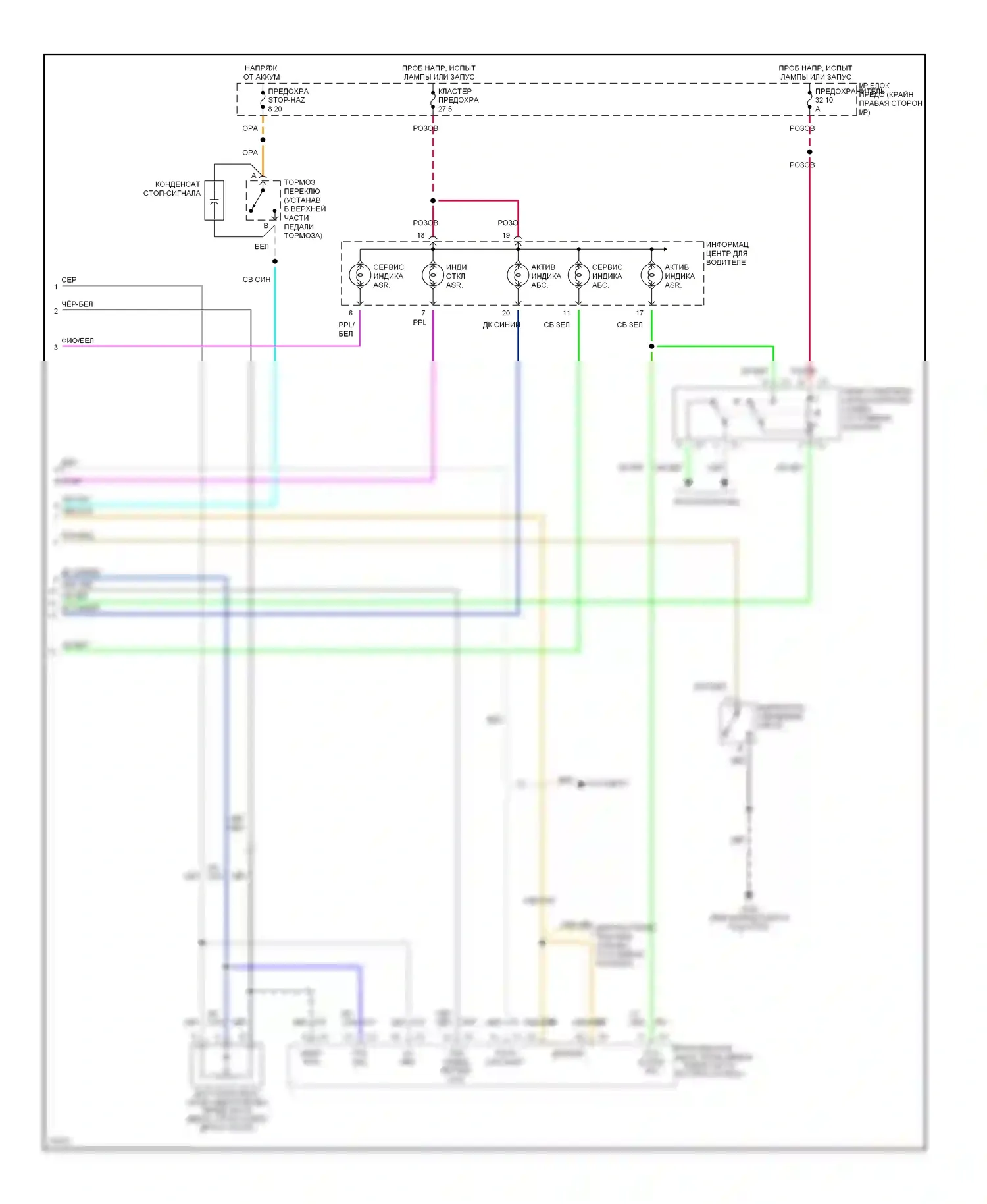 Corvette Chevrolet C4 (1984-1998): Электросхемы антиблокировочной системы abs (2 из 2) 