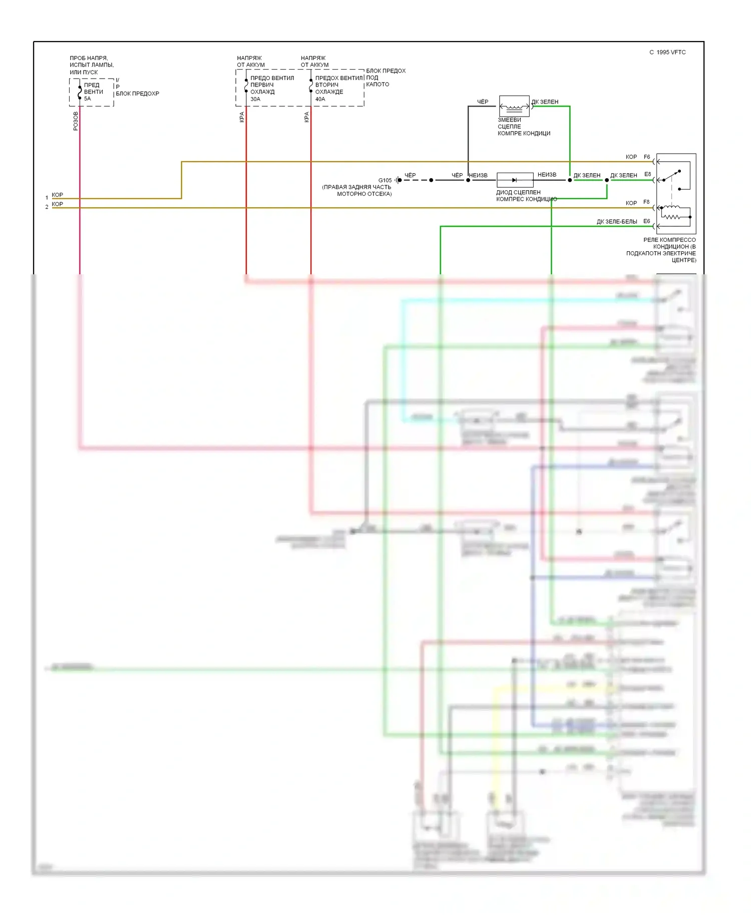 Corvette Chevrolet C4 (1984-1998): Электросхемы кондиционирования воздуха, климатконтроль (2 из 2) 