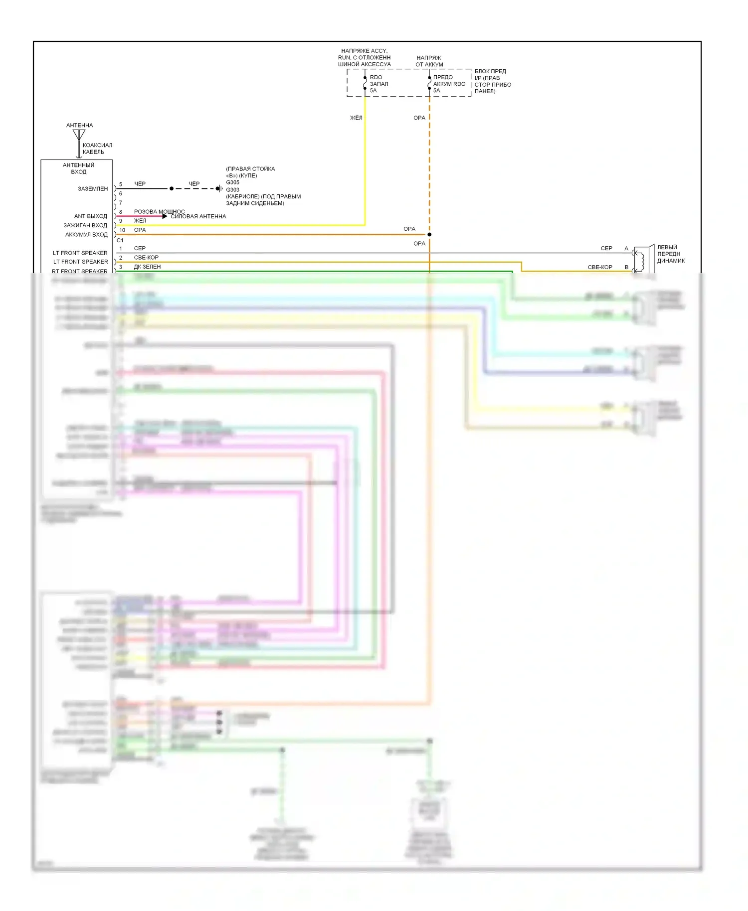 Corvette Chevrolet C4 (1984-1998): Магнитола электросхем, без delco bose 