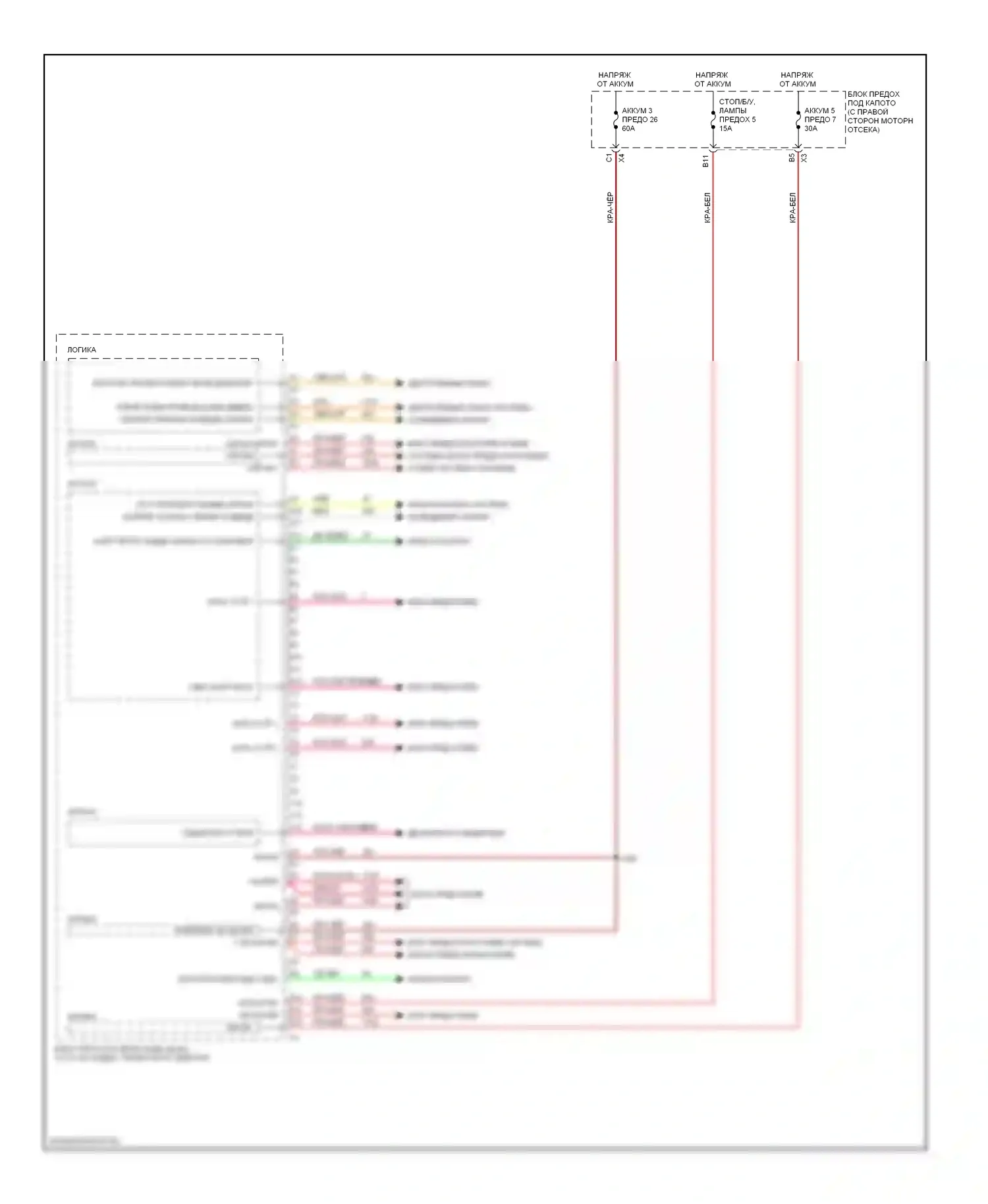 Corvette Chevrolet C6 (2004-2014): Электросхема блоков управления кузовом (2 из 4) 