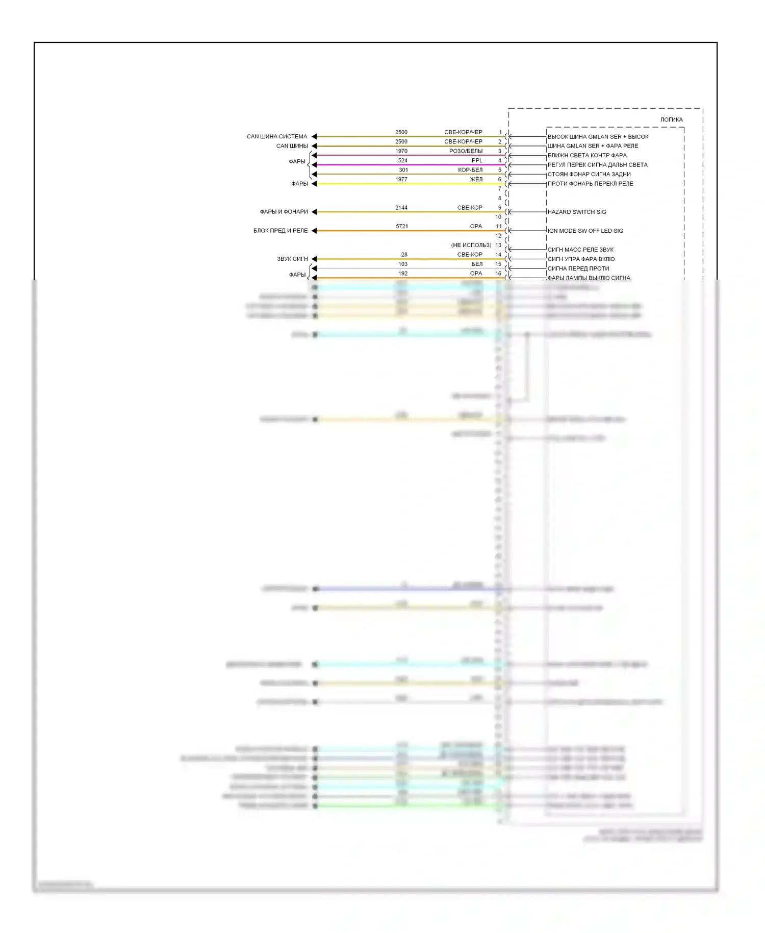 Corvette Chevrolet C6 (2004-2014): Электросхема блоков управления кузовом (4 из 4) 