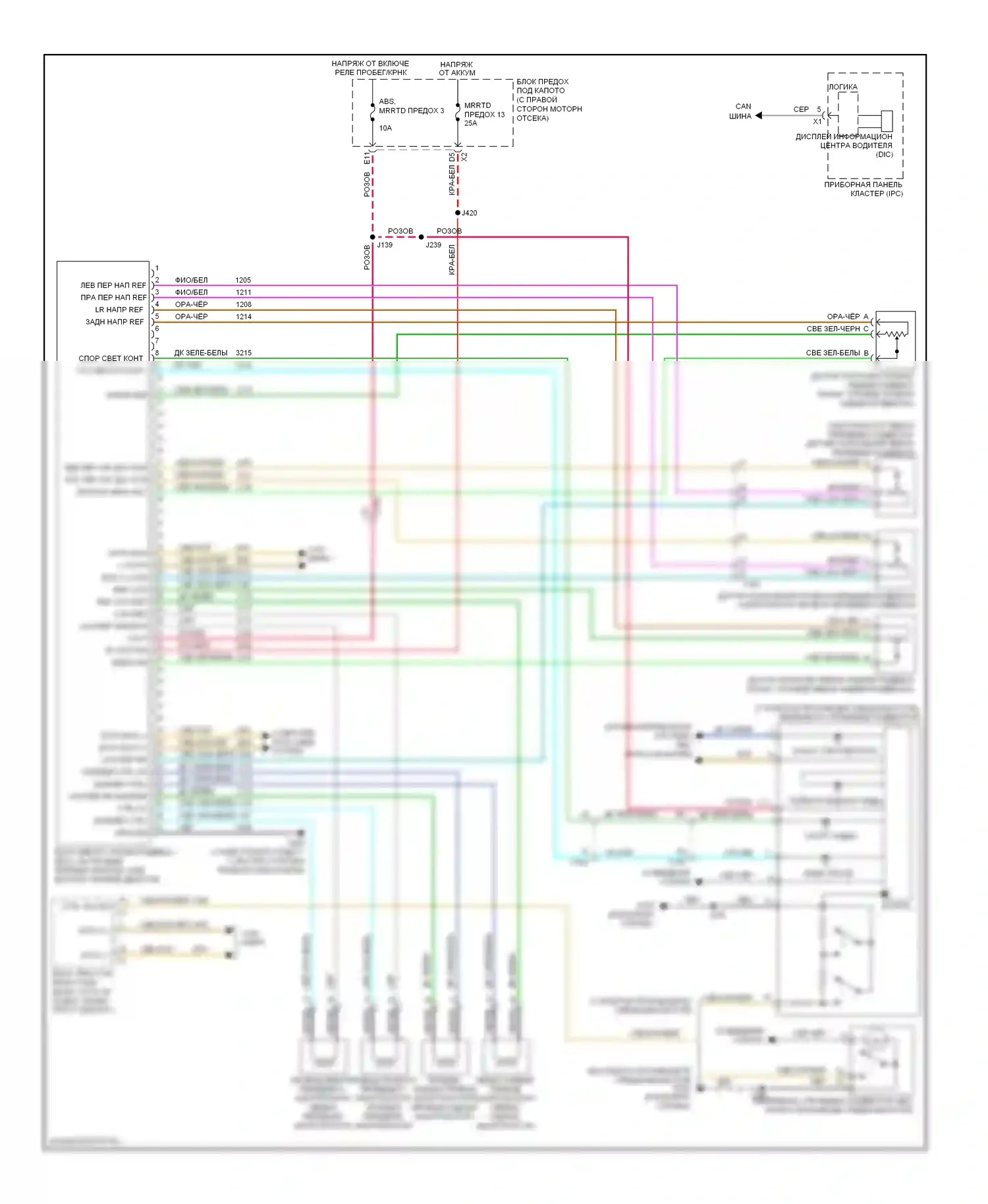 Corvette Chevrolet C6 (2004-2014): Электросхема электронной подвески 