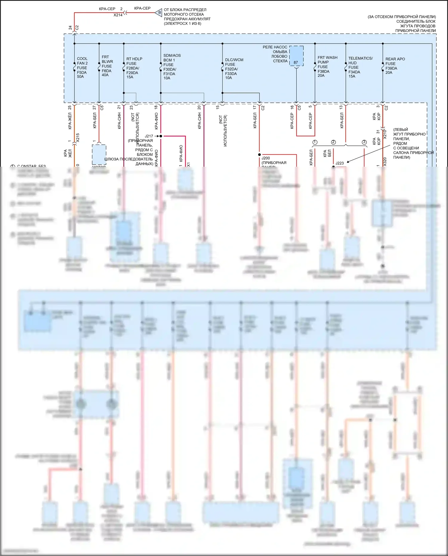Corvette Chevrolet C8 (2020-2024): Электросхема блока предохранителей реле (4 из 6) 