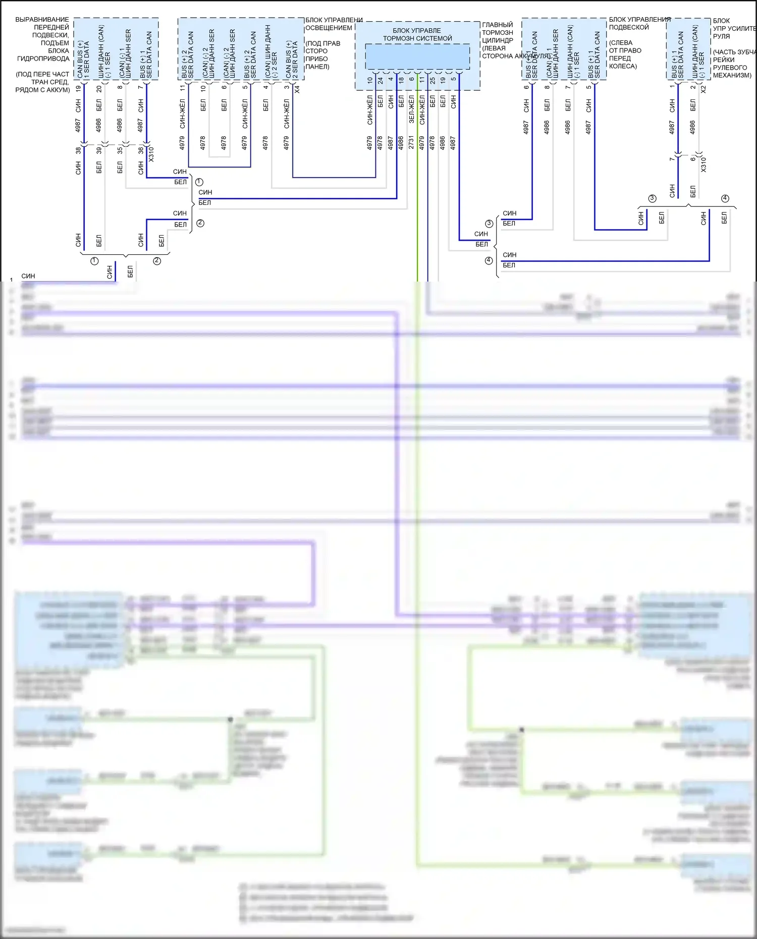 Corvette Chevrolet C8 (2020-2024): Can шина электросхема (2 из 6) 