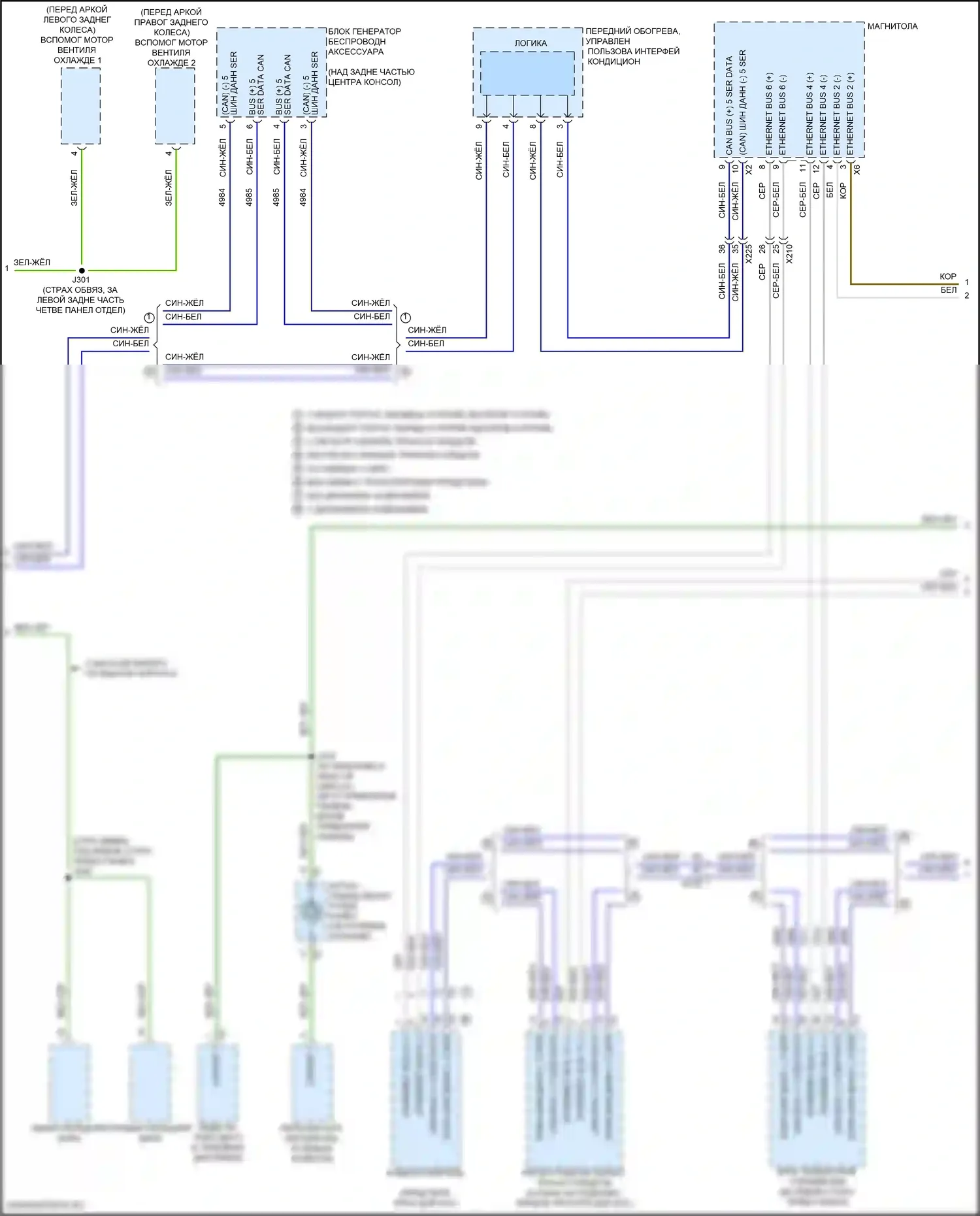 Corvette Chevrolet C8 (2020-2024): Can шина электросхема (5 из 6) 