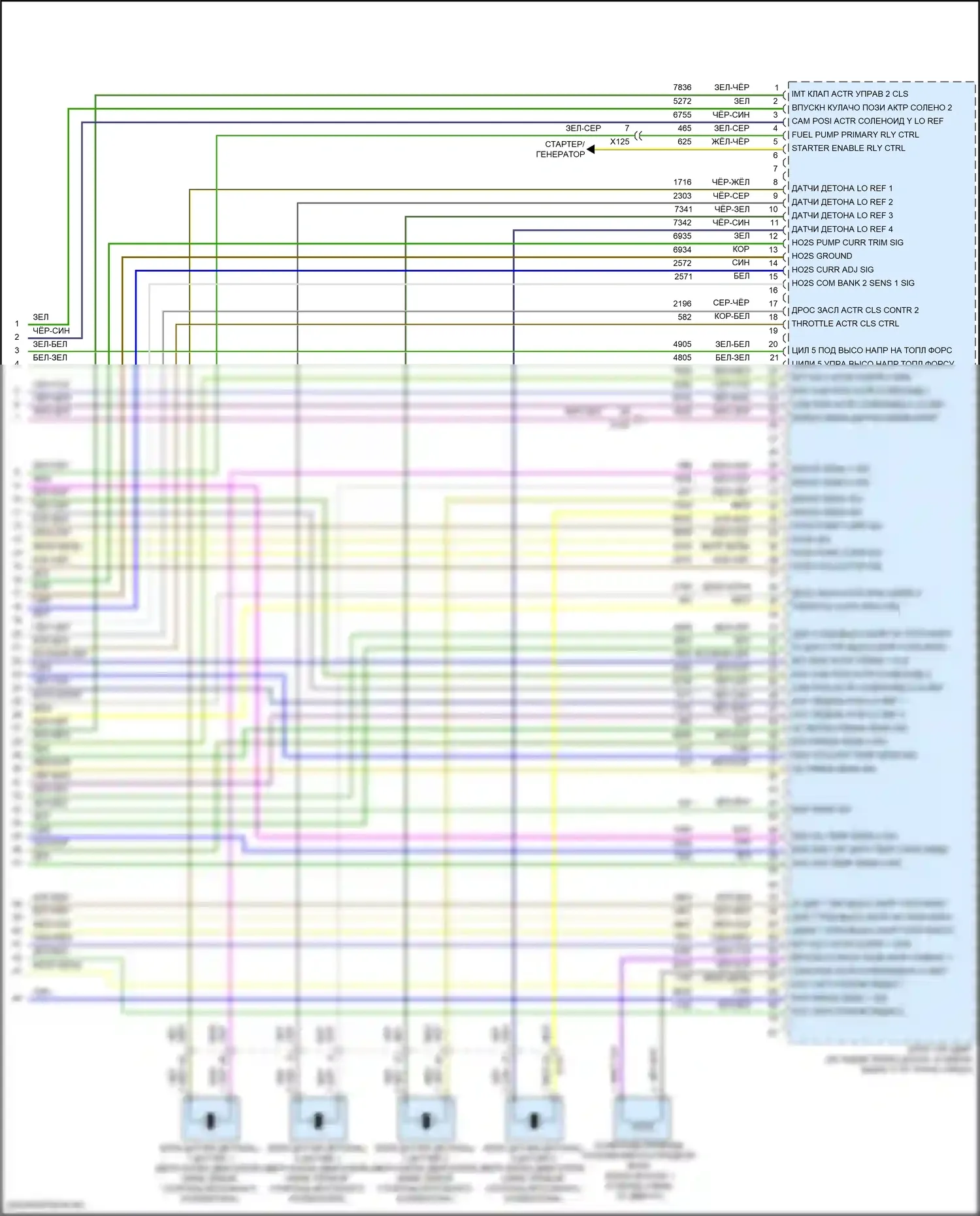 Corvette Chevrolet C8 (2020-2024): Электросхема двигателя 5,5л vin 3 (10 из 10) 