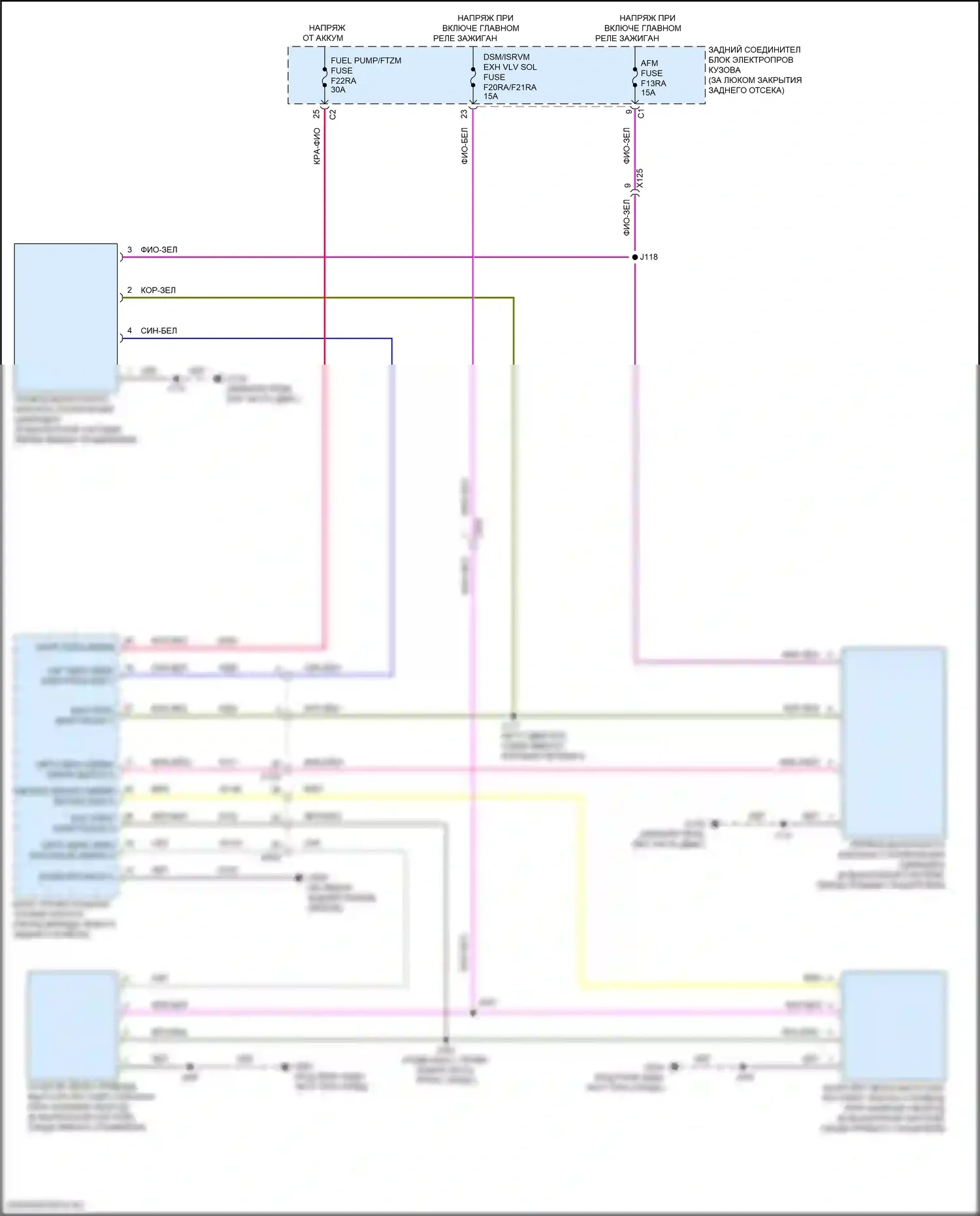 Corvette Chevrolet C8 (2020-2024): 6,2л vin 4, электросхема электронного глушителя 