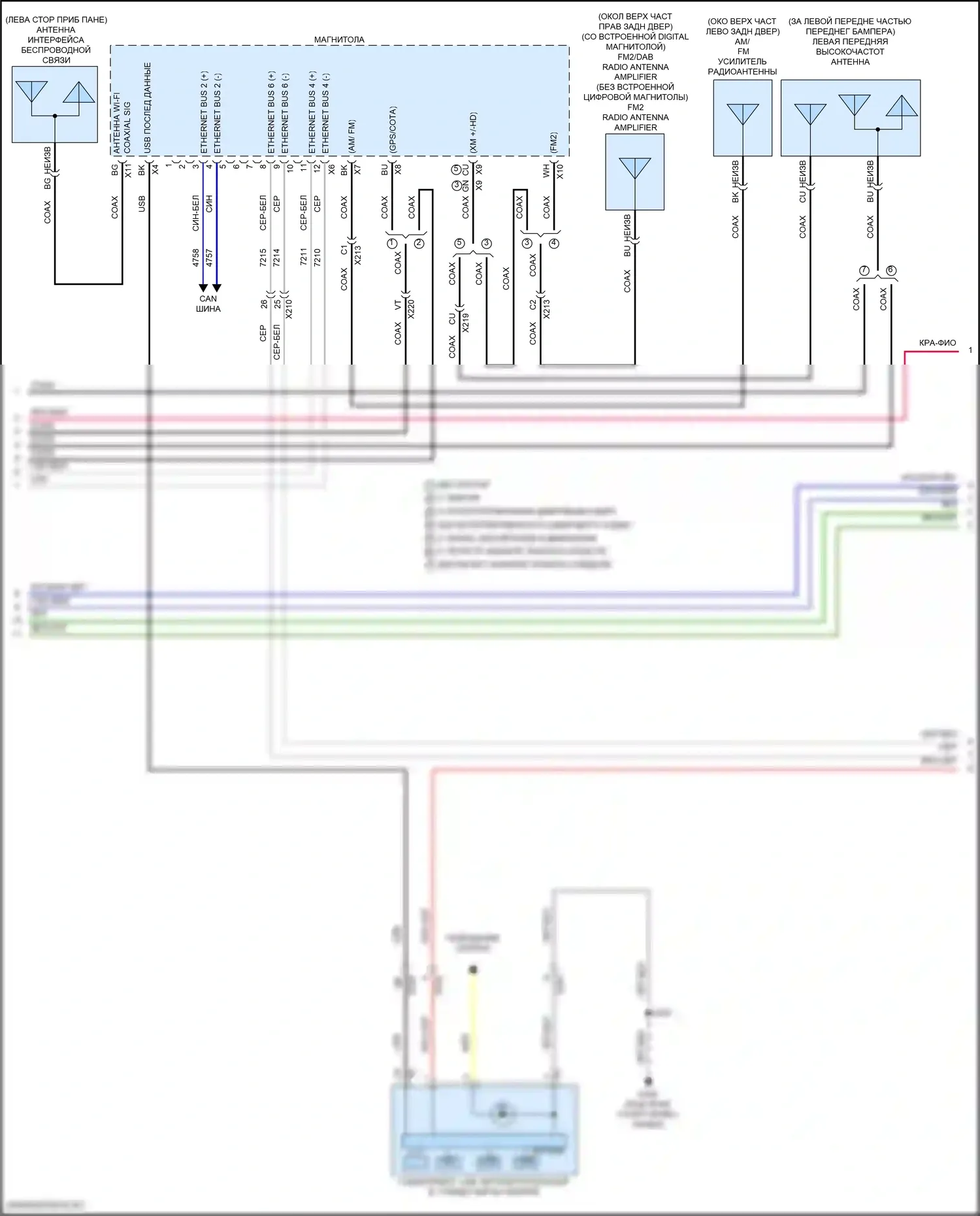 Corvette Chevrolet C8 (2020-2024): Электросхема магнитолы, без аудиофайла (3 из 5) 