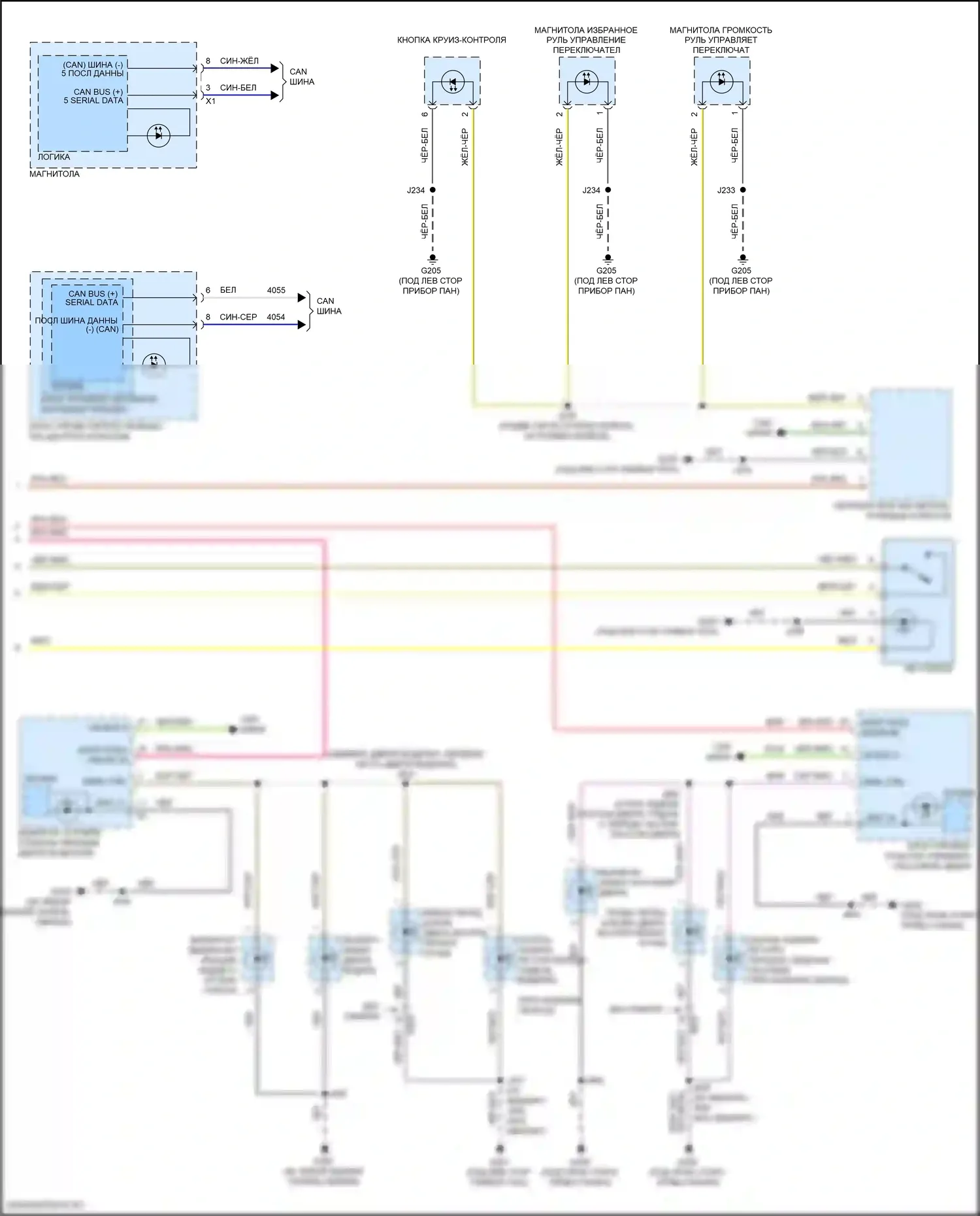 Corvette Chevrolet C8 (2020-2024): Электросхема подсветки приборной панели (2 из 2) 