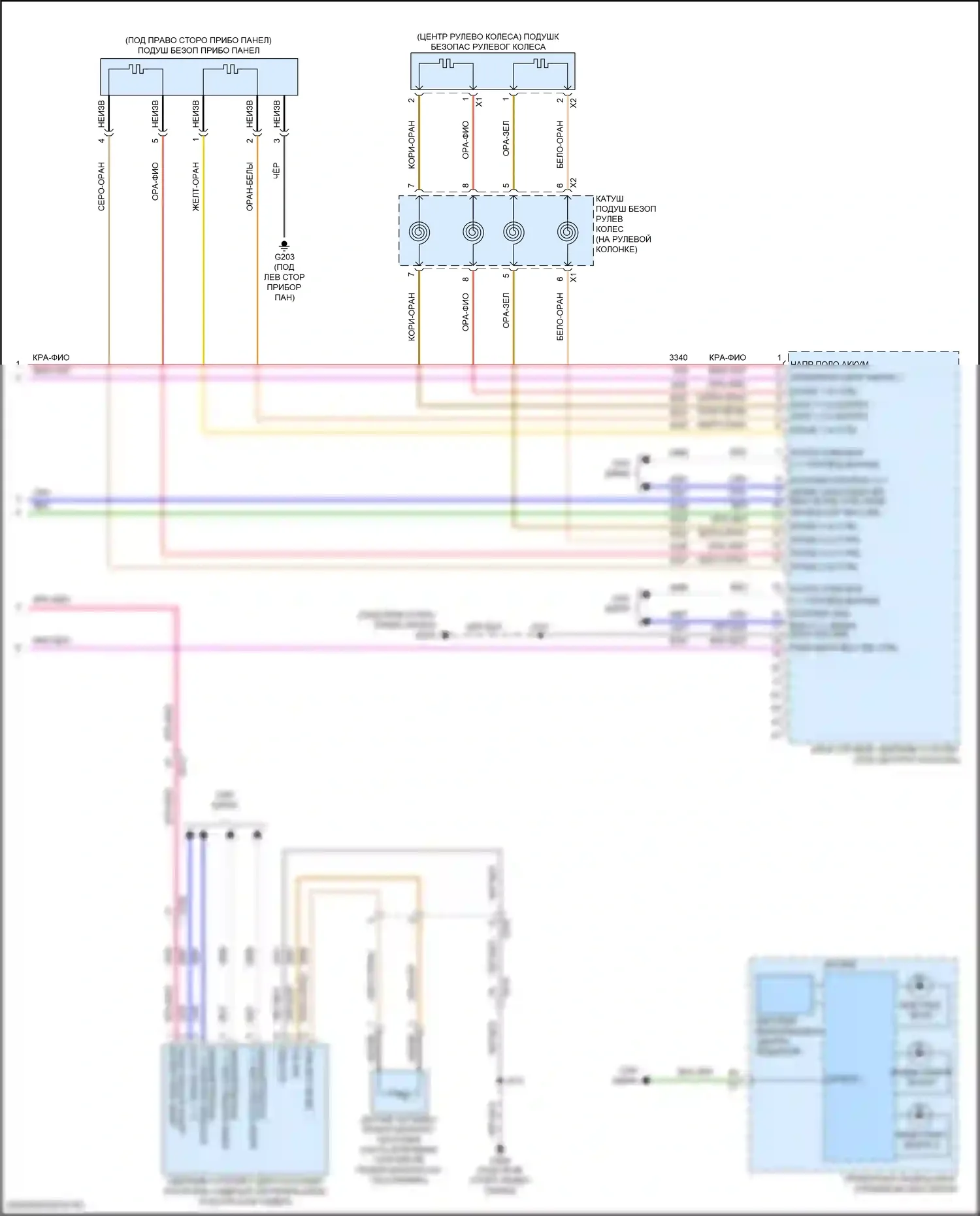 Corvette Chevrolet C8 (2020-2024): Электросхема подушек безопасности (3 из 3) 