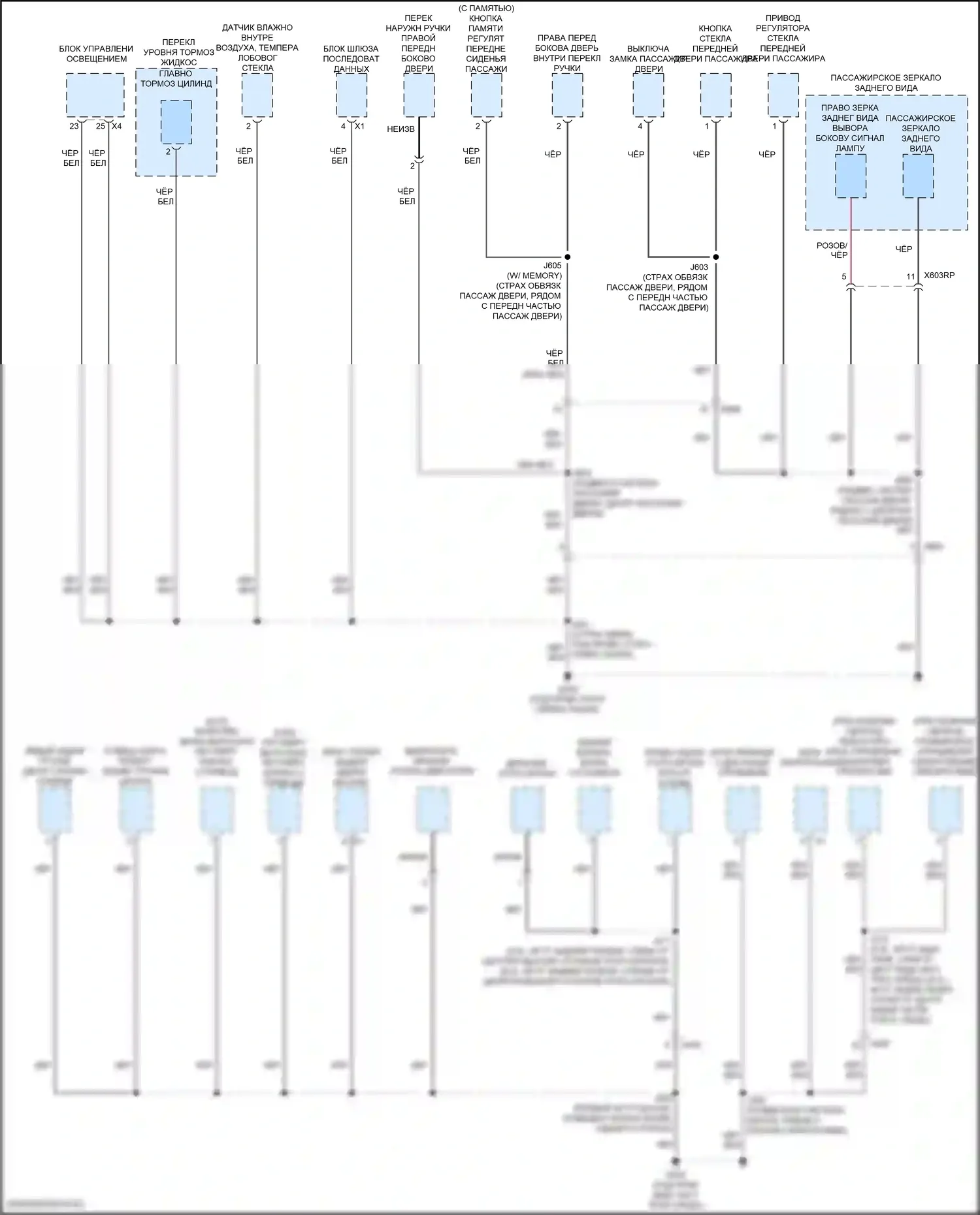 Corvette Chevrolet C8 (2020-2024): Электросхема разводки массы (3 из 8) 