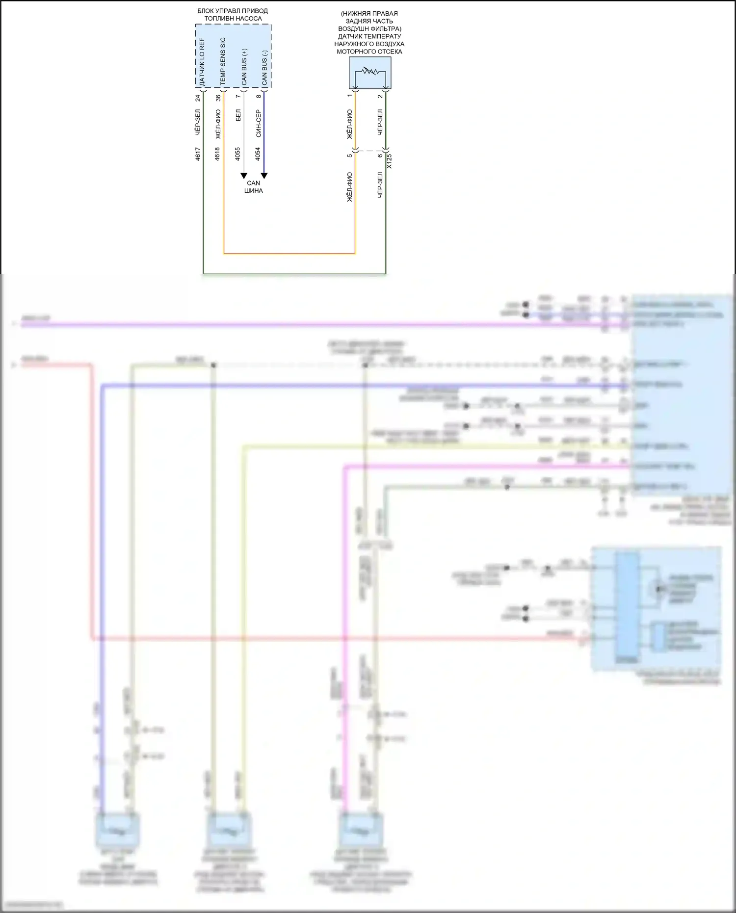 Corvette Chevrolet C8 (2020-2024): Электросхема вентилятора охлаждения (2 из 2) 